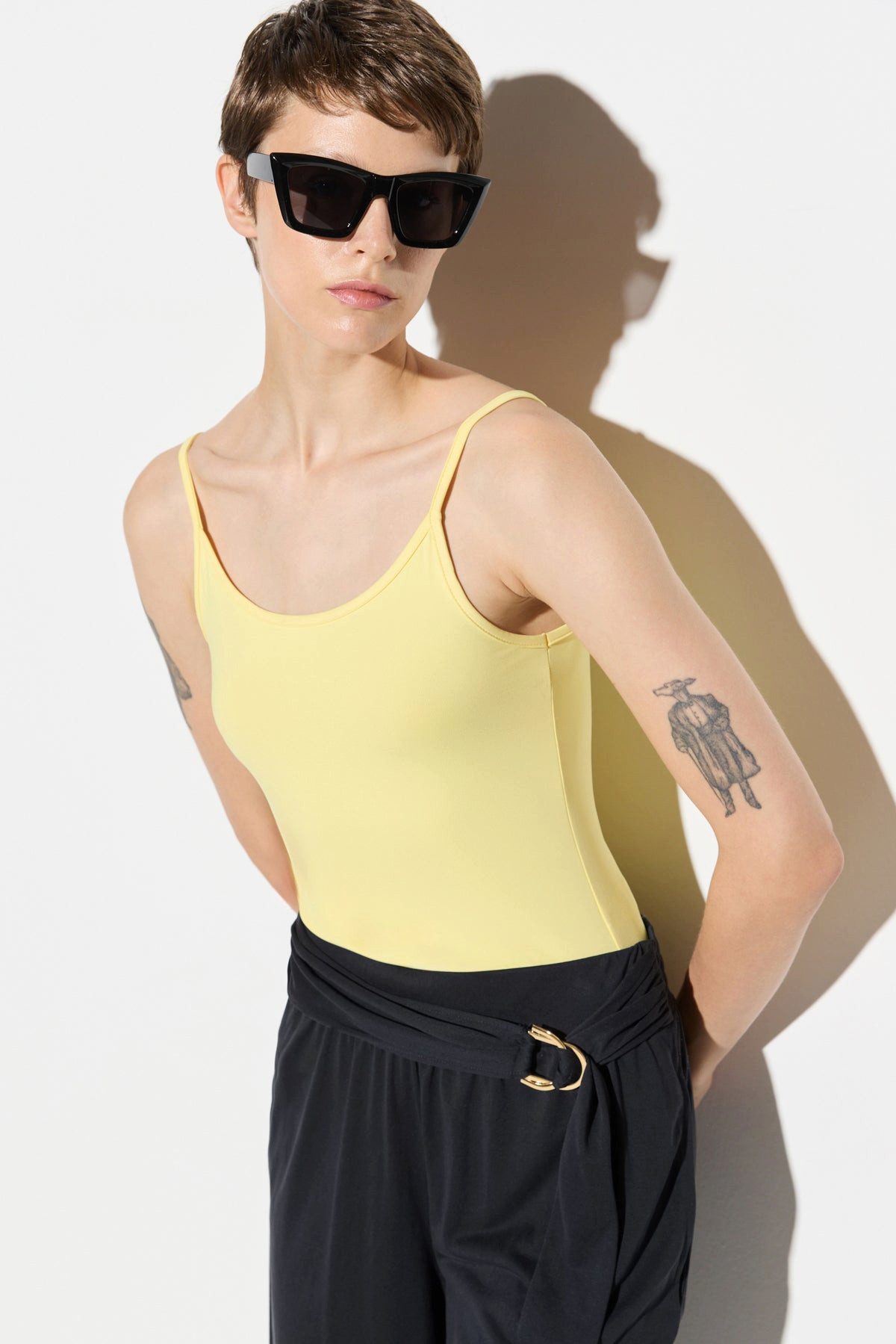 Blusentop Bluse mit dünnen Trägern