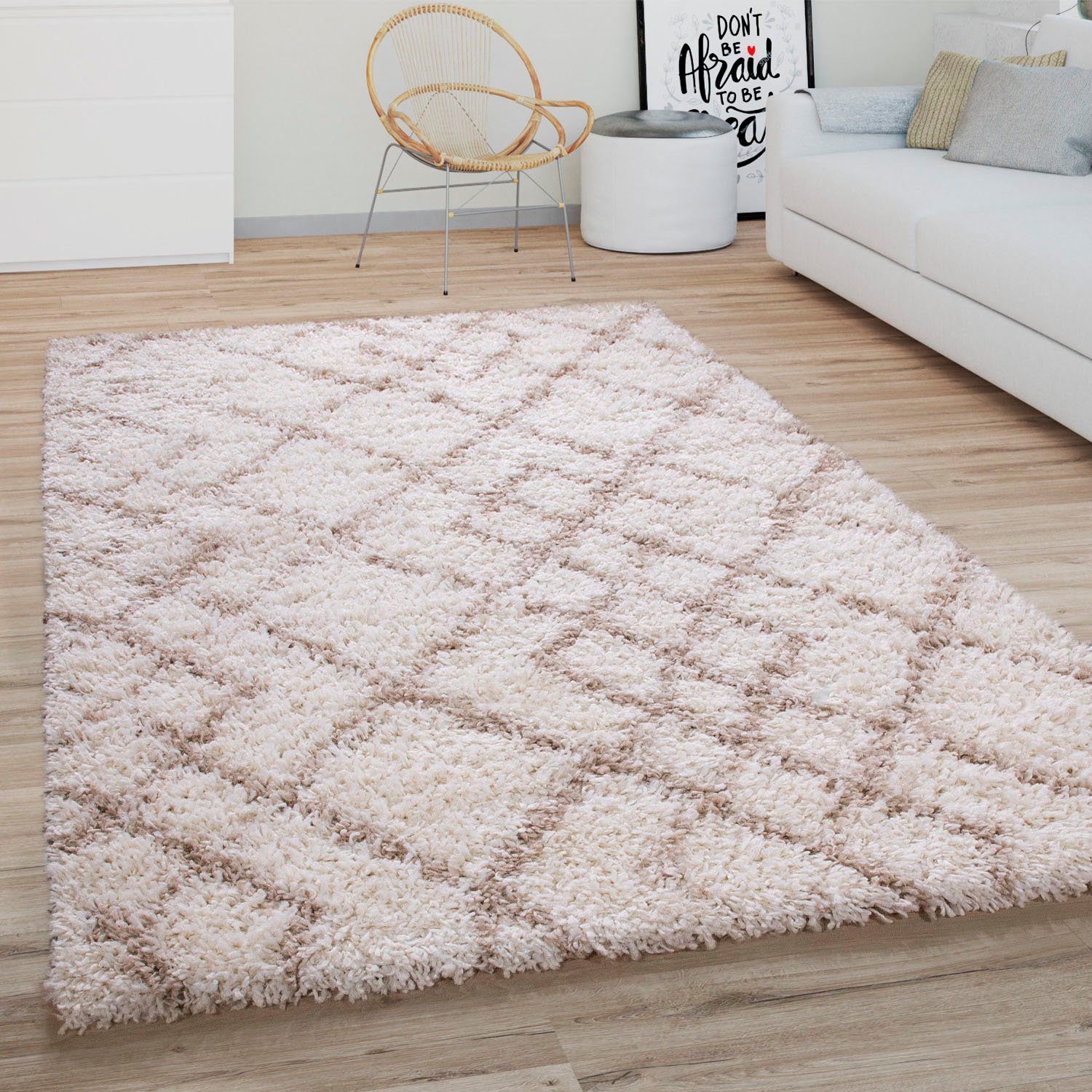 Paco Home Hochflor-Teppich Kalmar 449, rund, günstig online kaufen