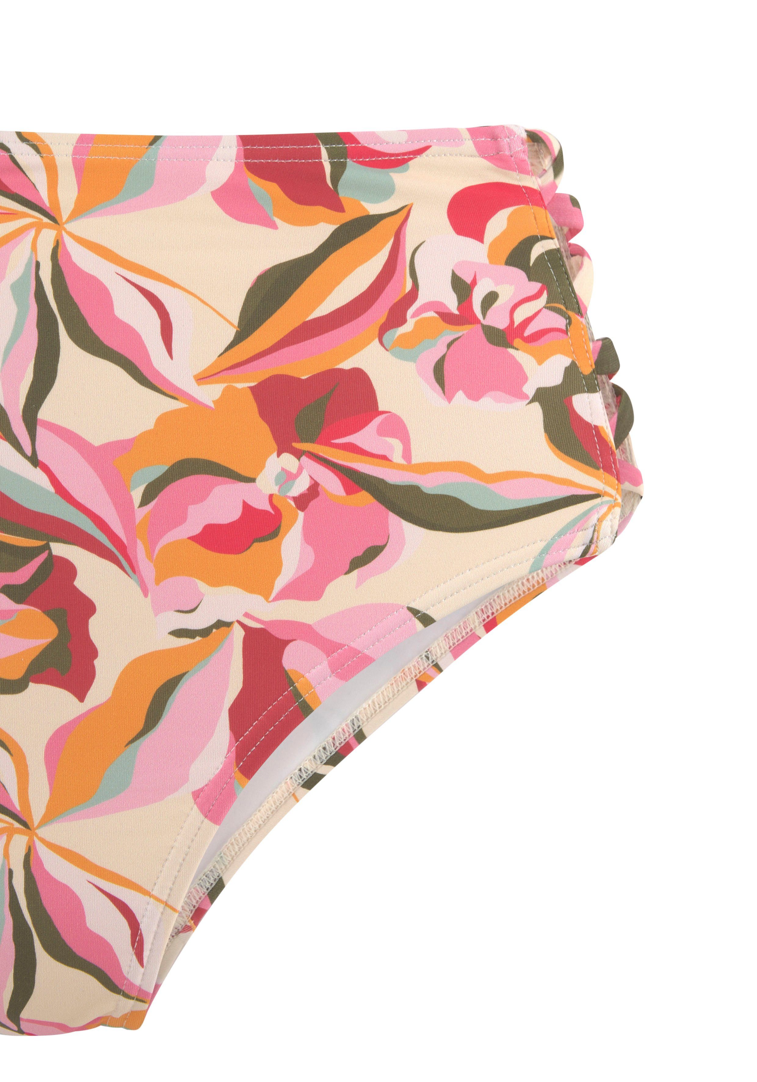 s.Oliver Highwaist-Bikini-Hose Bauhinia mit seitlich gekreuzten Bändern