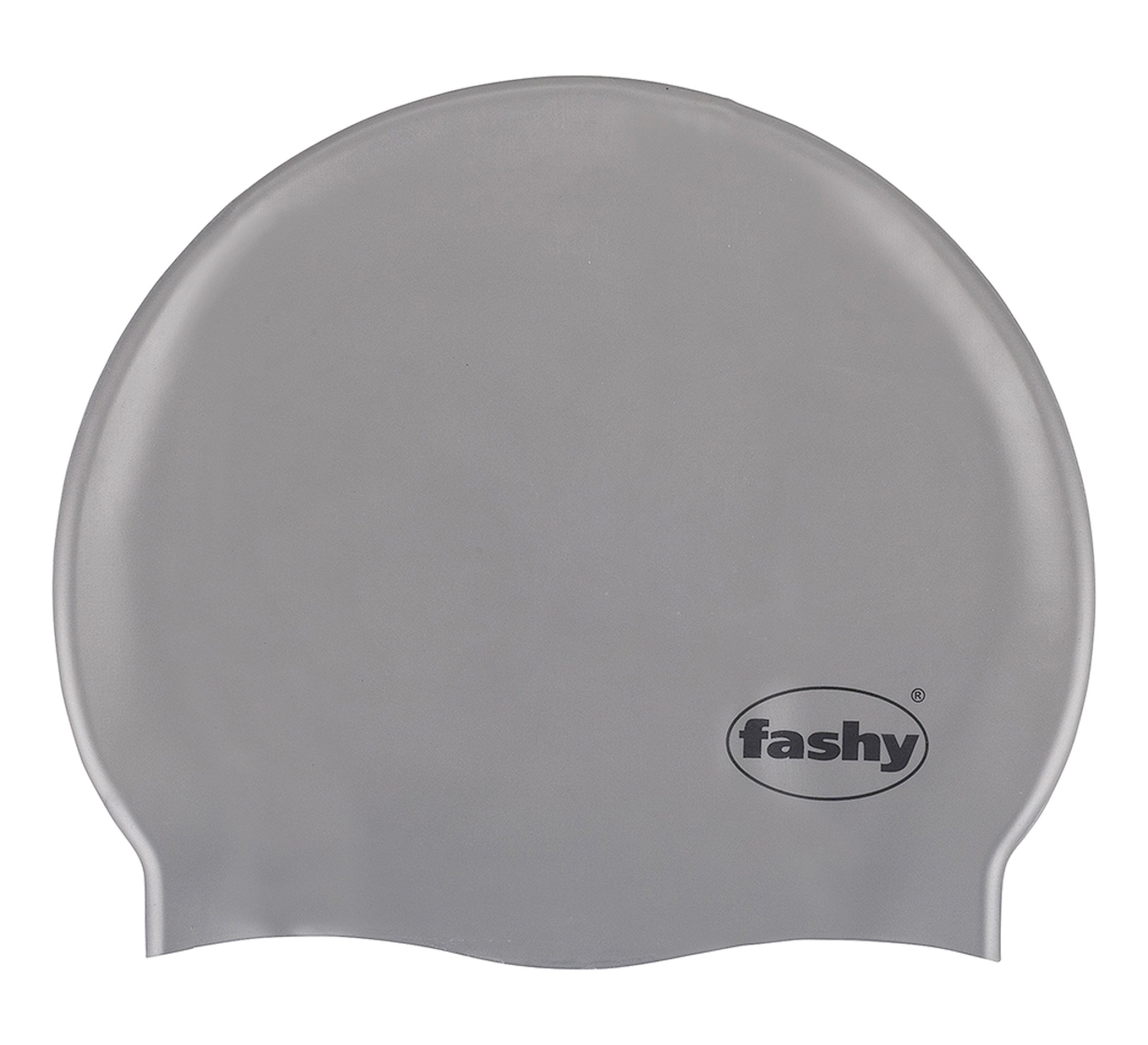 Badekappe Fashy - Silikon Badehaube Badekappe Sporthaube Damen Herren Silber