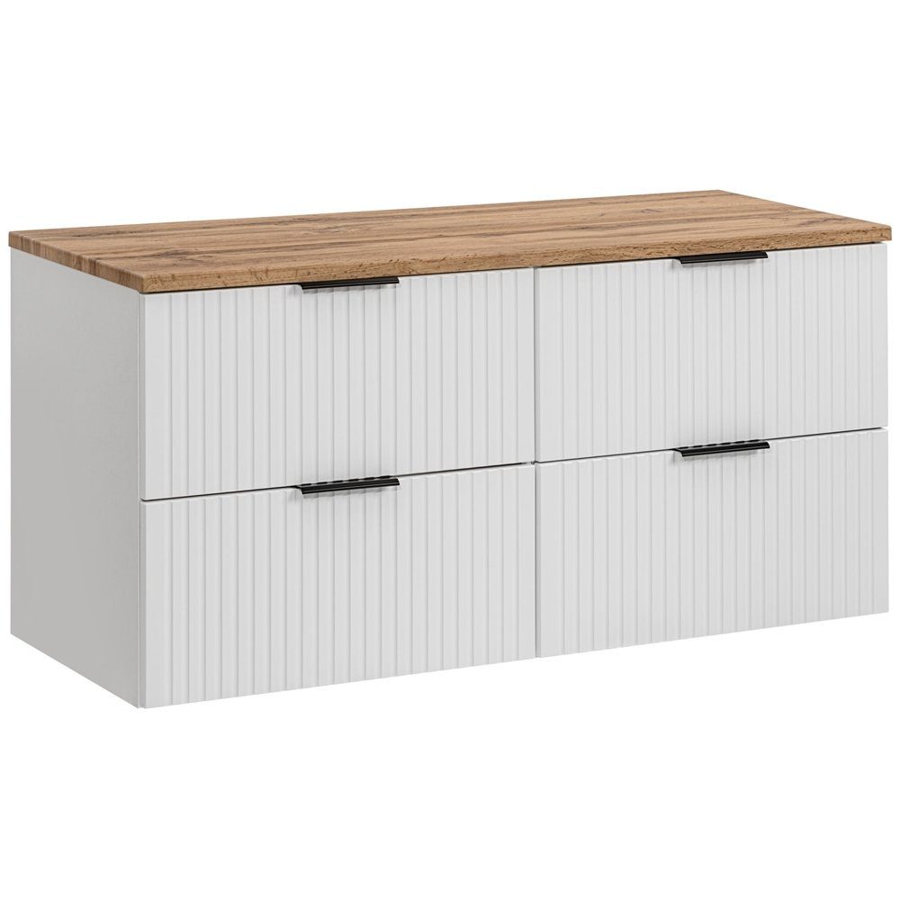 Lomadox Waschbeckenschrank ADELAIDE-56-WHITE Waschtischunterschrank 120 cm günstig online kaufen
