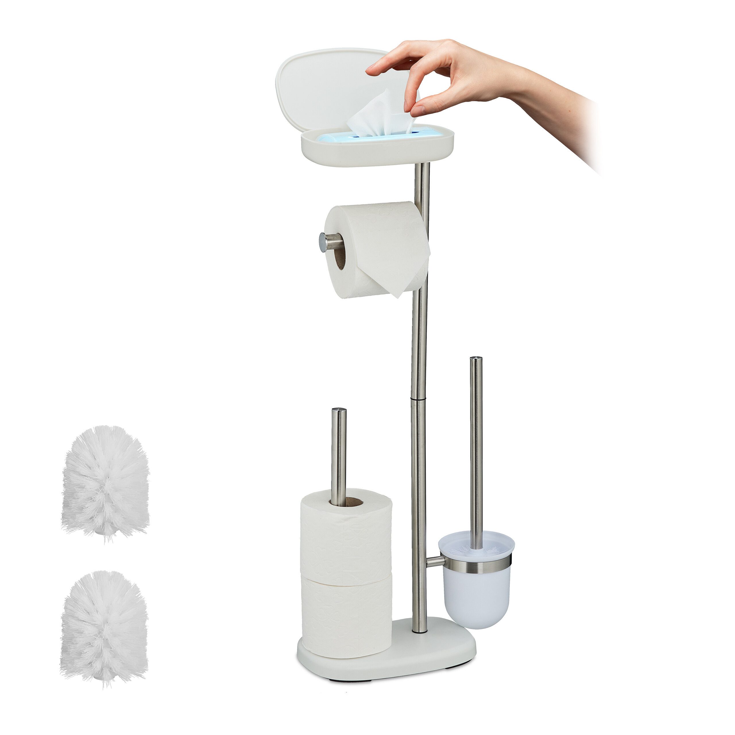 relaxdays WC-Garnitur mit Ablage, weiß günstig online kaufen