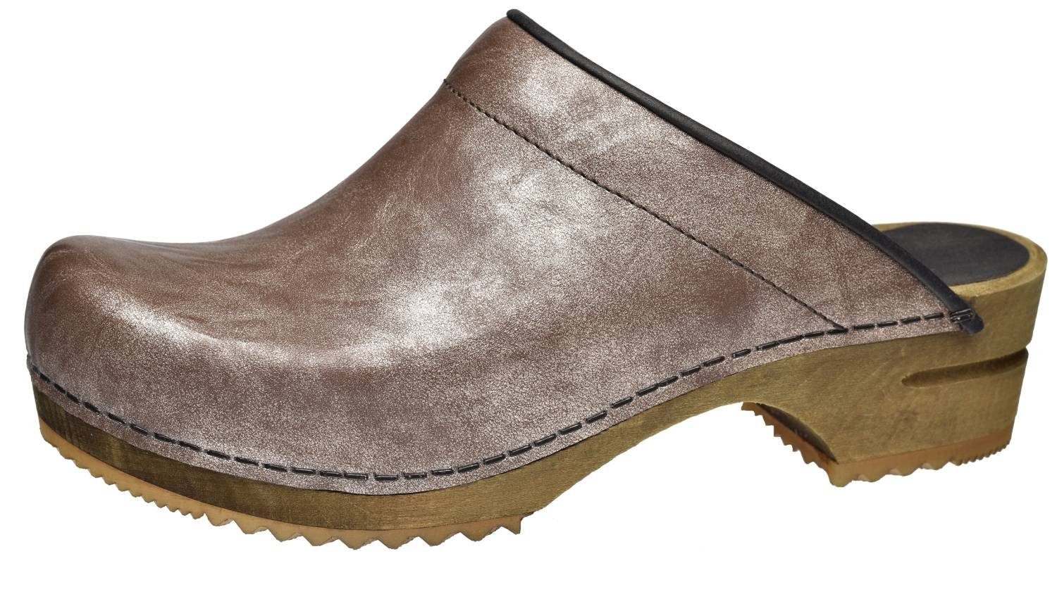 Sanita Wood Laerke Bronze Clog