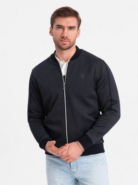 OMBRE Bomberjacke Leichte Herren-Bomberjacke mit Logo-Futter silberner Reißverschluss mit Doppelzipp, Futter mit Branding