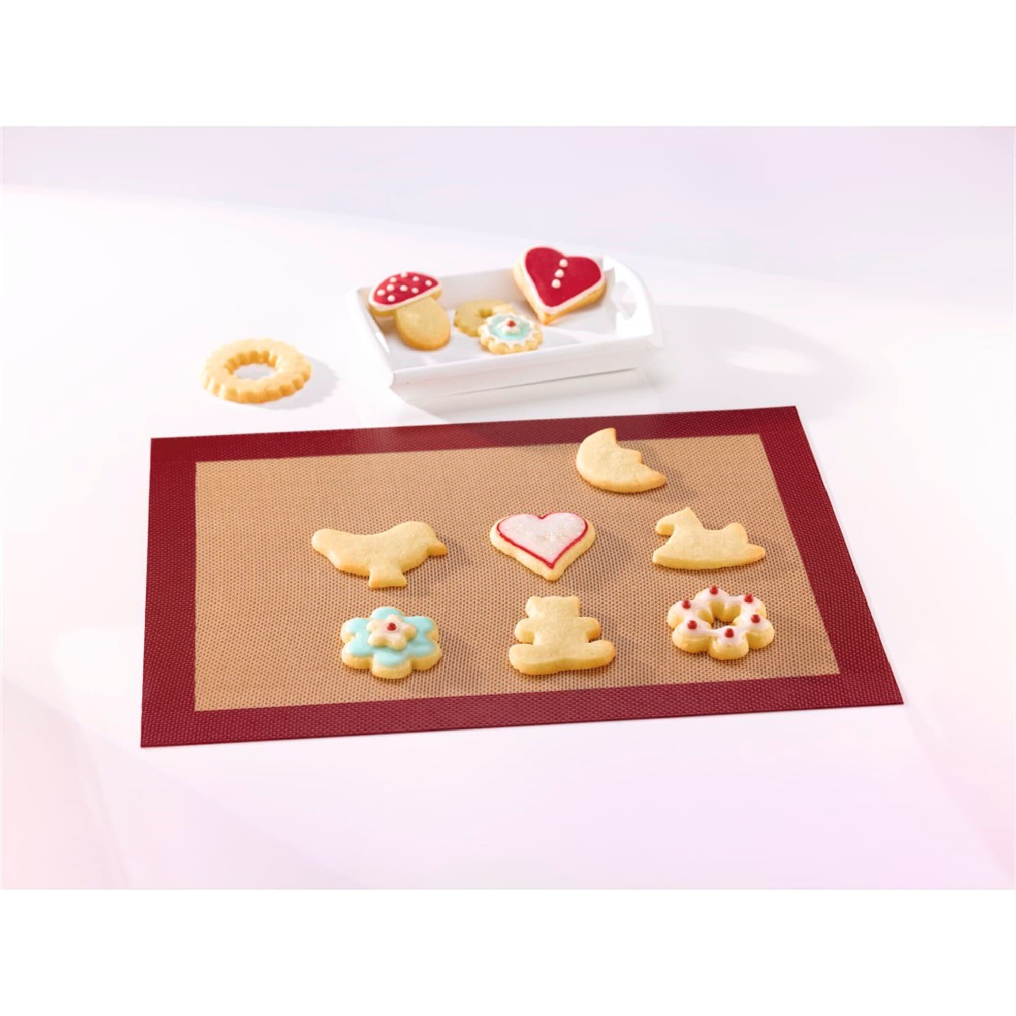 Xavax Backmatte Backmatte aus Silikon, eckig, 40 x 30 cm, Rot-Brau, Silikon (1-tlg)