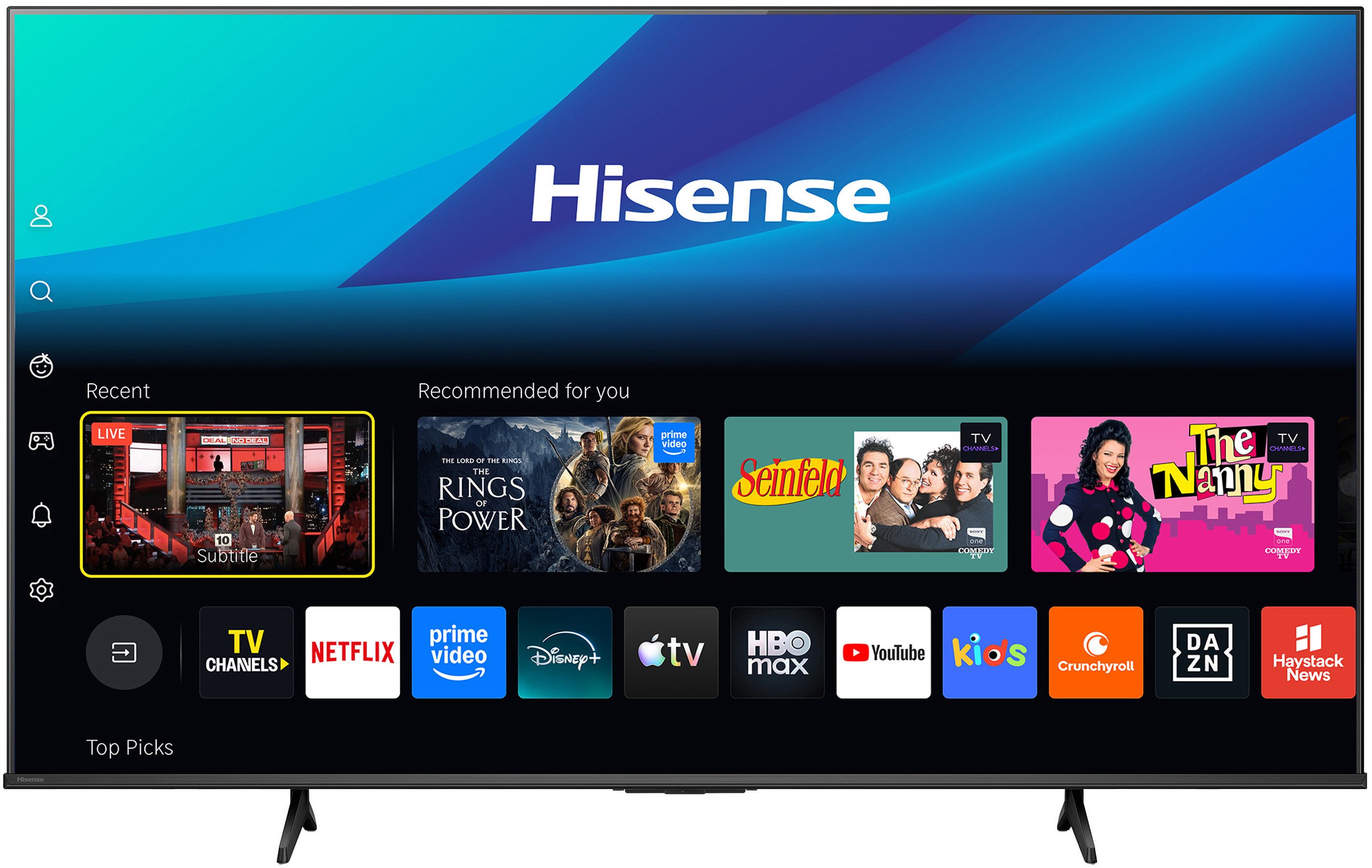 Hisense 65E6DS DLED-Fernseher (164 cm/65 Zoll, 4K Ultra HD, Smart-TV)