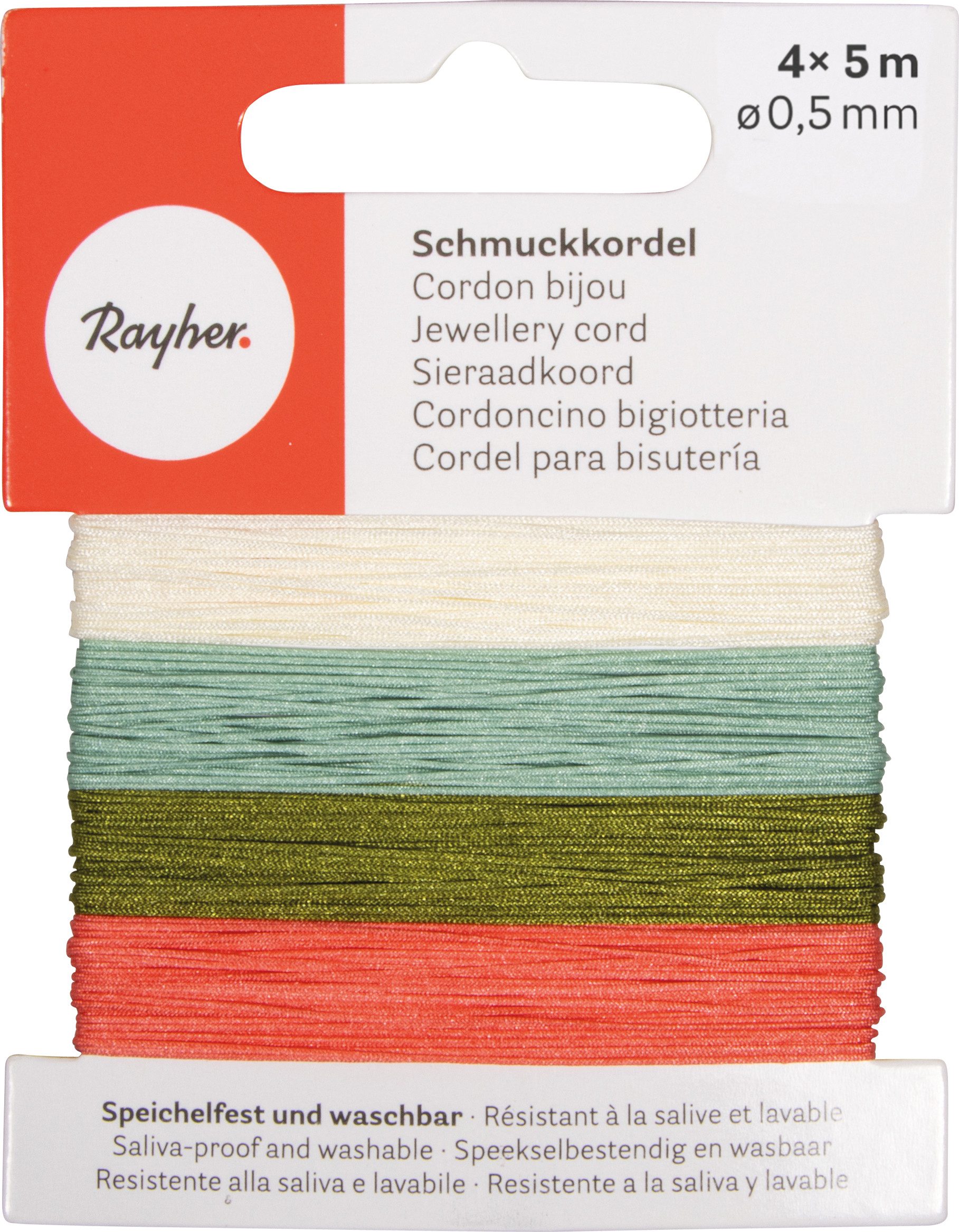 Rayher Schmuckkordel Häkelwolle, 5.0 m, 0.5 mm