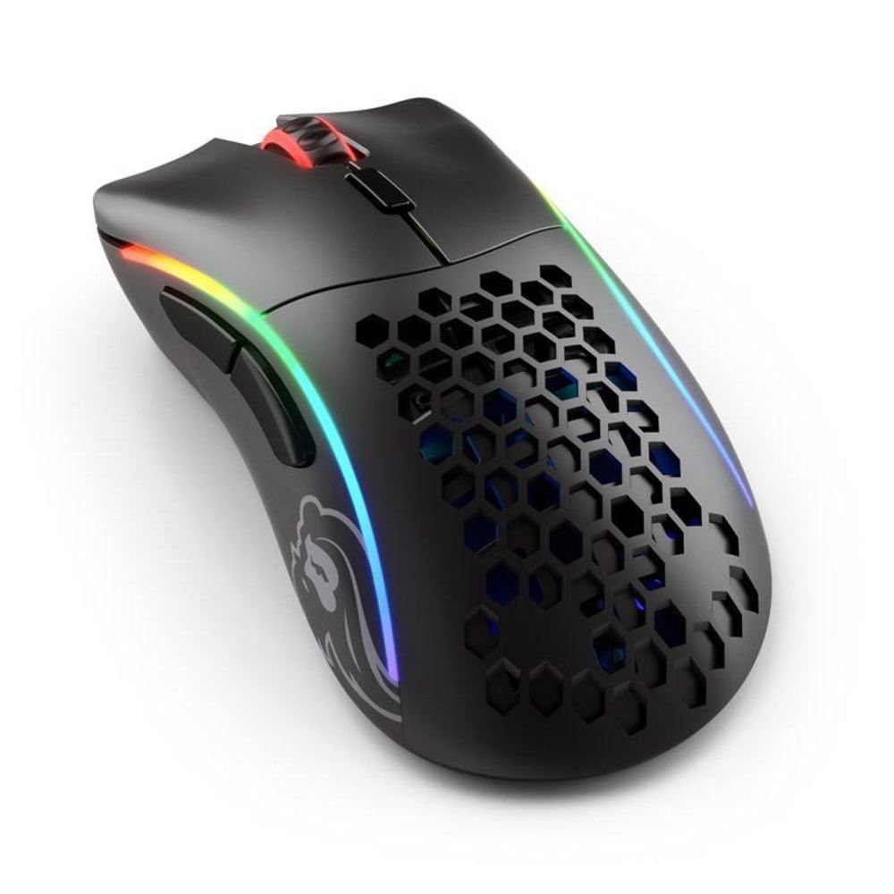 Glorious PC Gaming Race Model D- Wireless Gaming-Maus (schwarz matt, 19000 DPI, mit Wabenoberfläche, RGB-LED)