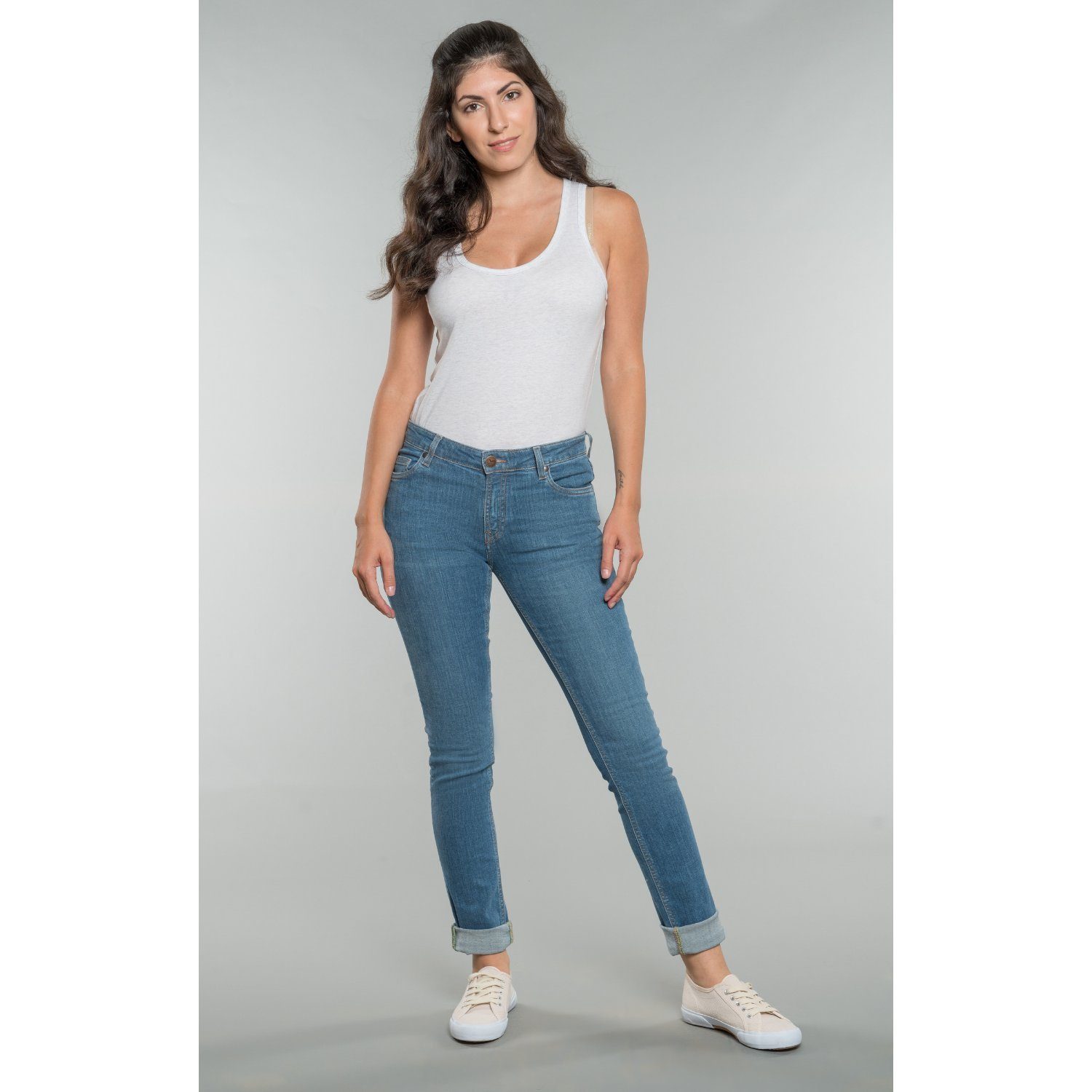 5-Pocket-Jeans fv-Sve:nja, Slim Fit, Medium Waist, Damenjeans