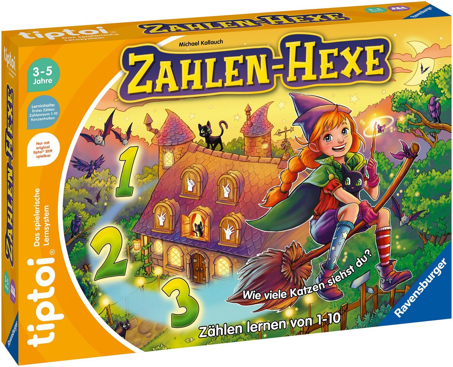 Ravensburger Spiel tiptoi® Zahlen-Hexe, Made in Europe