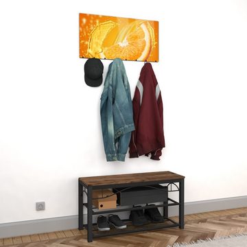 Primedeco Garderobenpaneel Magnetwand und Memoboard aus Glas Orangensaft