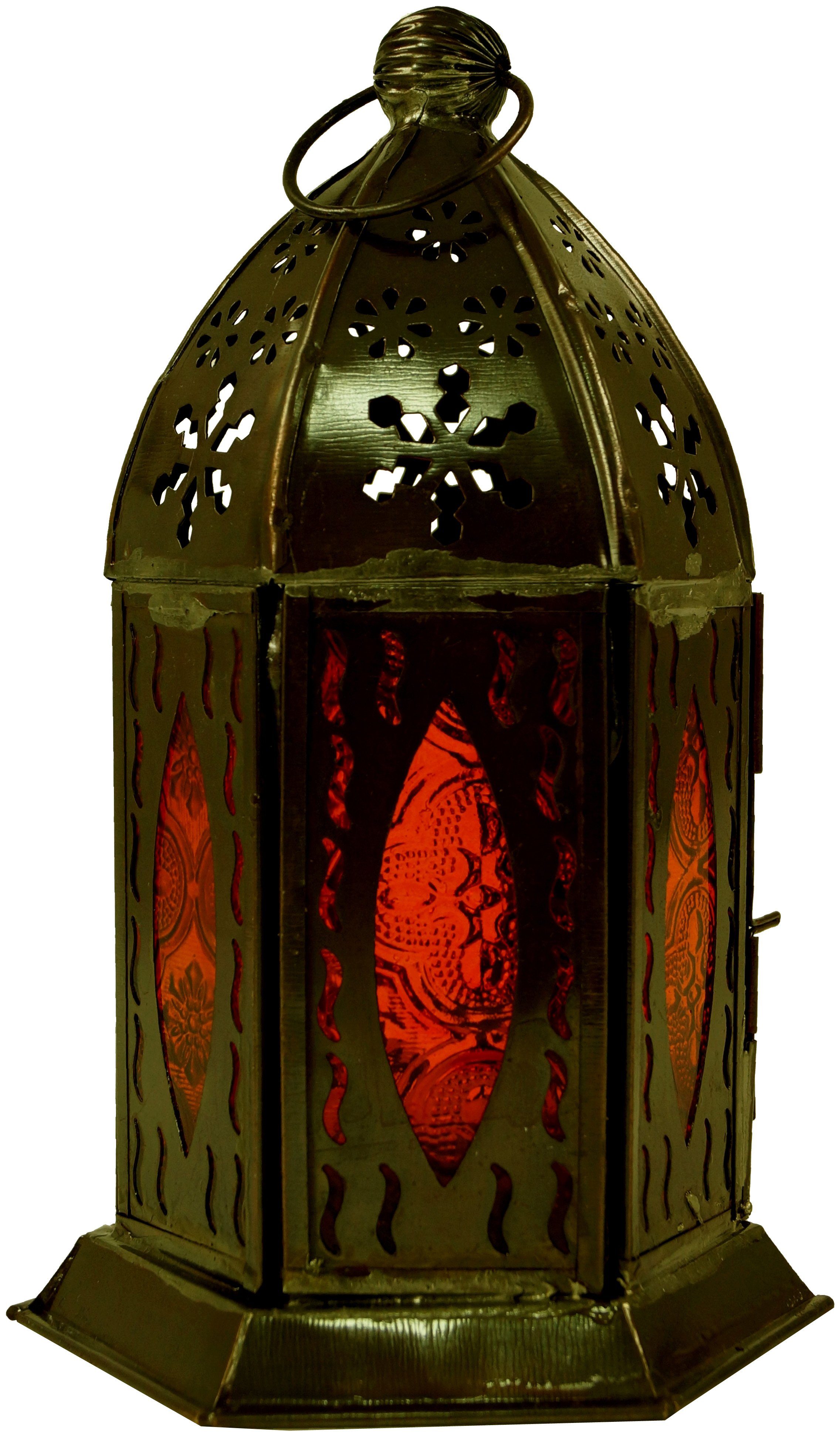 Guru-Shop Laterne Orientalische Metall/Glas Laterne in..