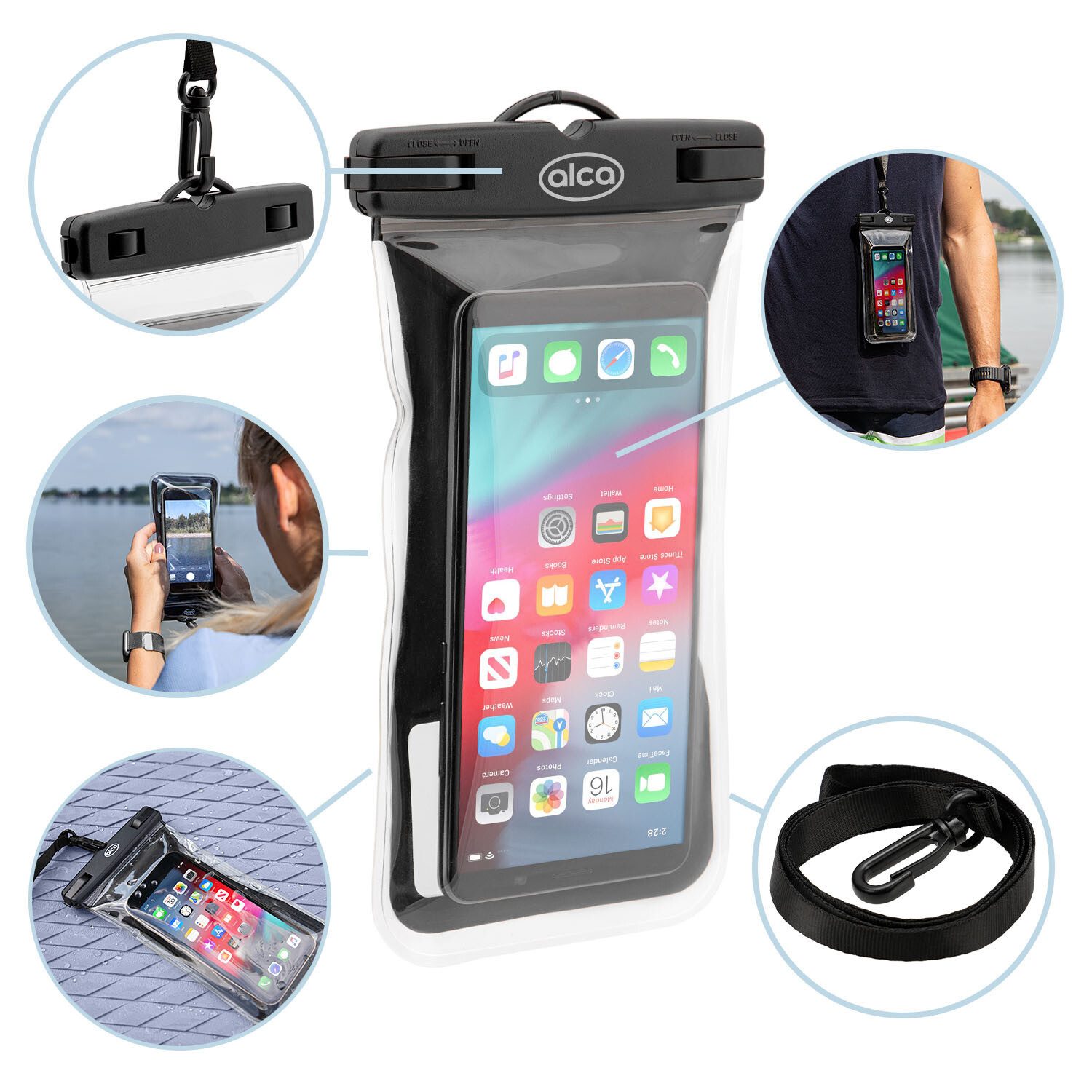 alca Handyhülle Wasserdichte Handyhülle floating IPX8 bis zu 6,6 Zoll für Smartphone – Bild 4 von 5