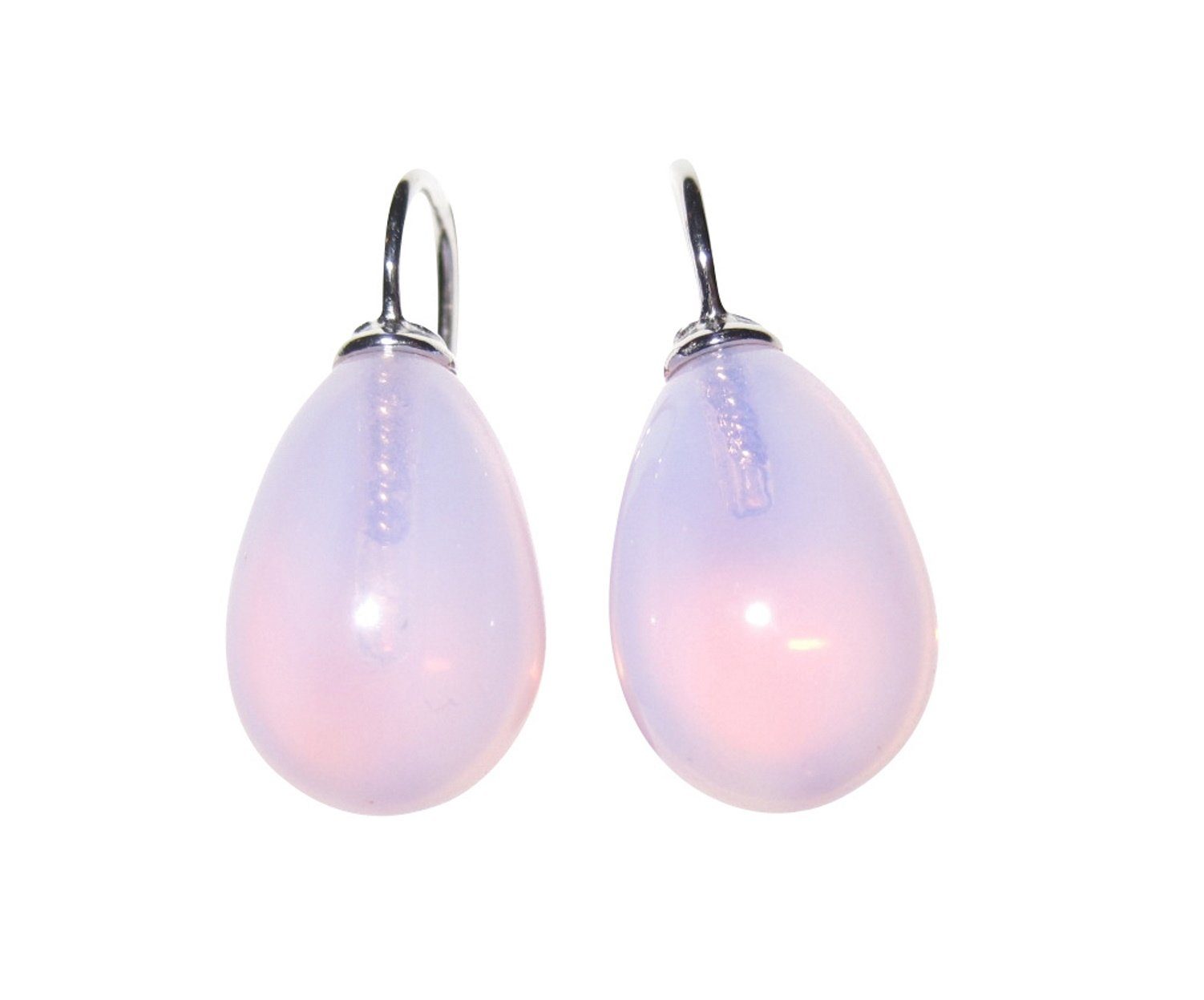 Paar Ohrhänger Lea rosa Sterlingsilber klassisch und elegant