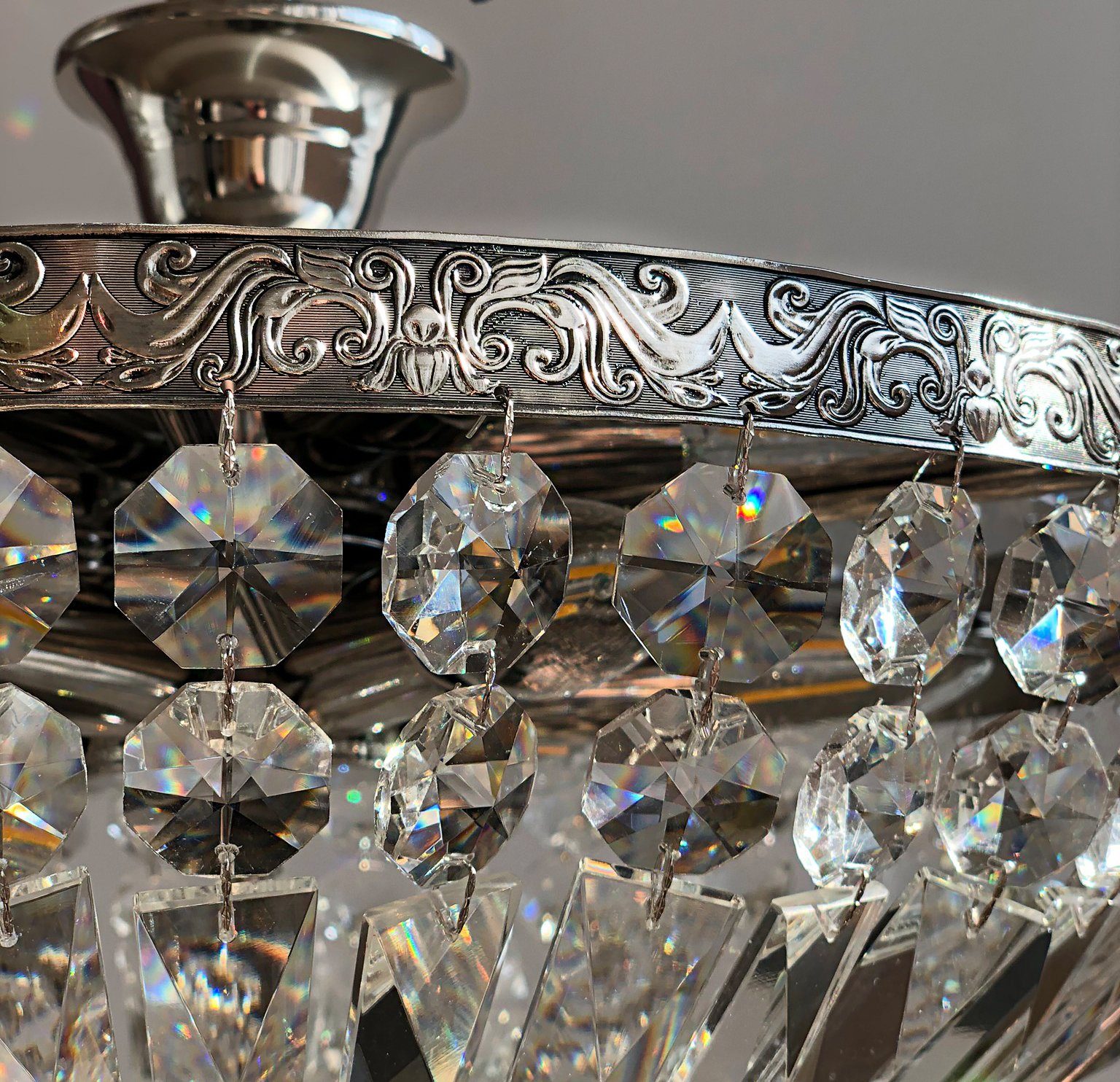 Silber Kristall Kristallen aus Gold SCHÖNBRUNN Deckenleuchte Deckenleuchte PGA-Lights Ø45 Antik