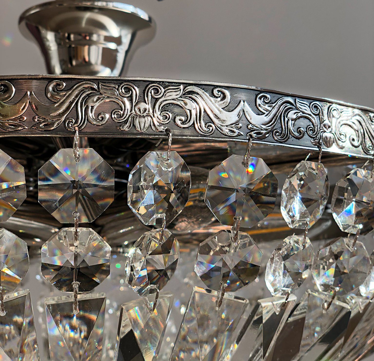 PGA-Lights Deckenleuchte Kristall Deckenleuchte SCHÖNBRUNN Ø45 günstig online kaufen