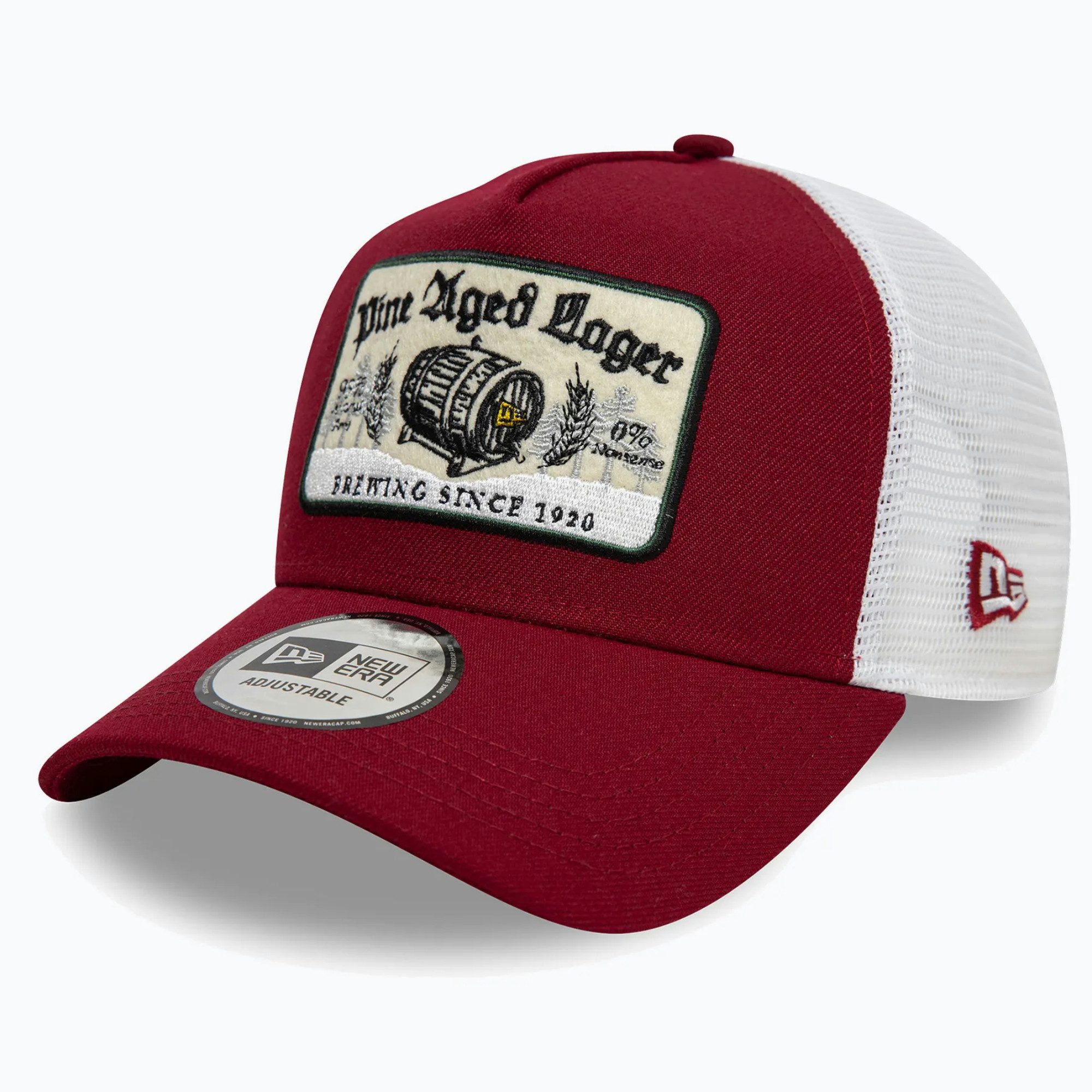 New Era Trucker Cap 9FORTY A-Frame Trucker Cap Vintage Patch - Dark Red/Whi günstig online kaufen