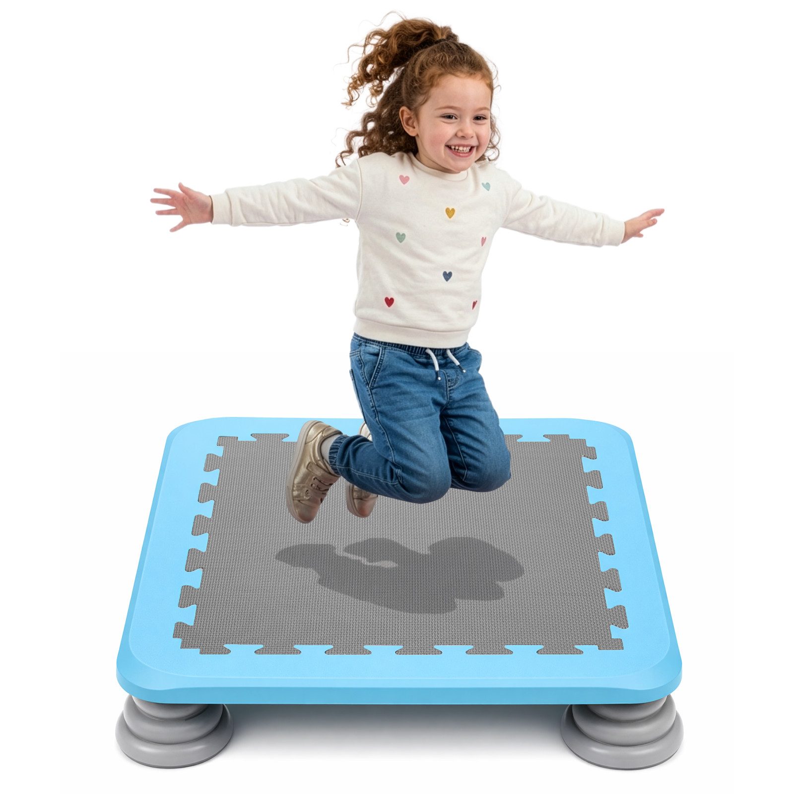 Youyijia Kindertrampolin Trampolin für Kinder – Mini Trampolin mit Rutschfester Oberfläche