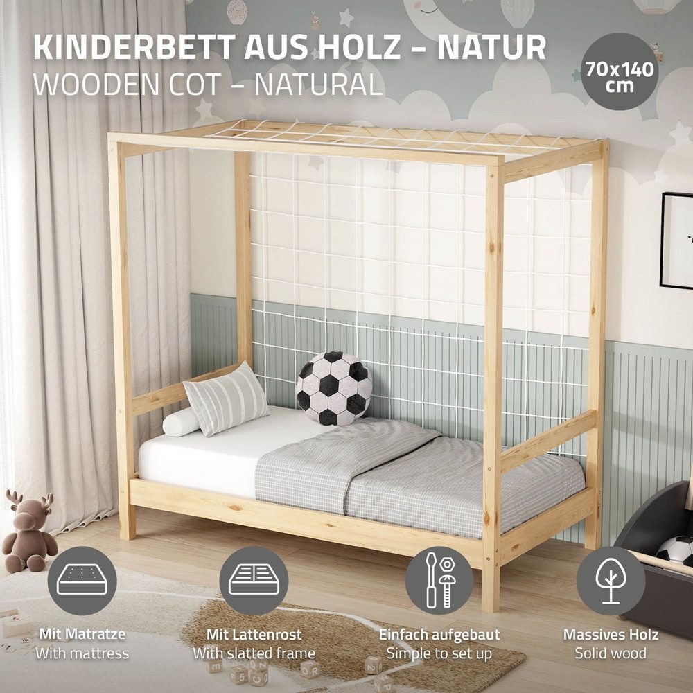 ML-DESIGN Kinderbett Fußballtor Einzelbett für Kinder günstig online kaufen