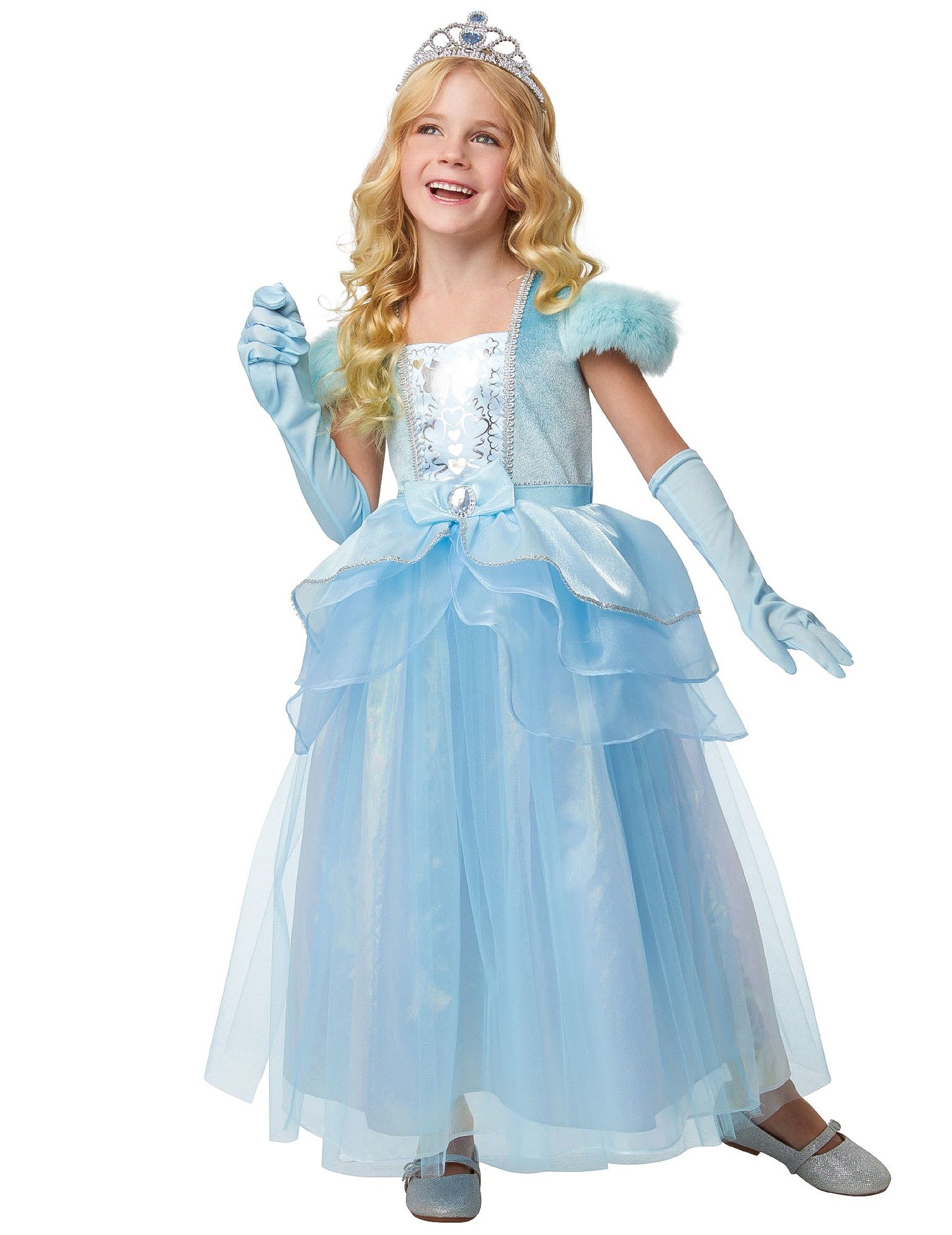 Rubie´s Prinzessin-Kostüm Deluxe Prinzessinnenkostüm für Kinder himmelblau