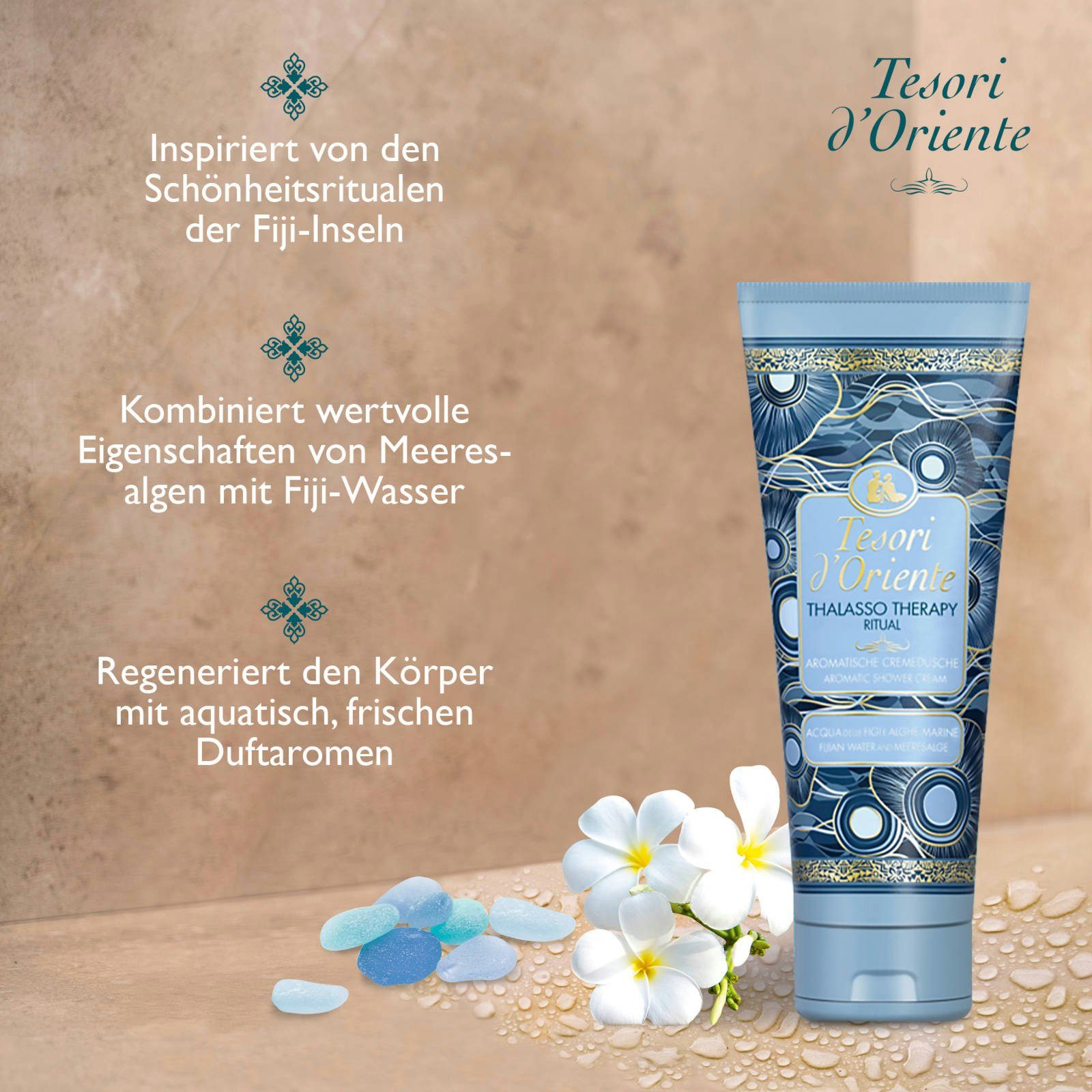 2x d´Oriente Imperial Cremedusche Tesori 2x Thalasso & Cremedusche Orchid Duschgel Duftset: