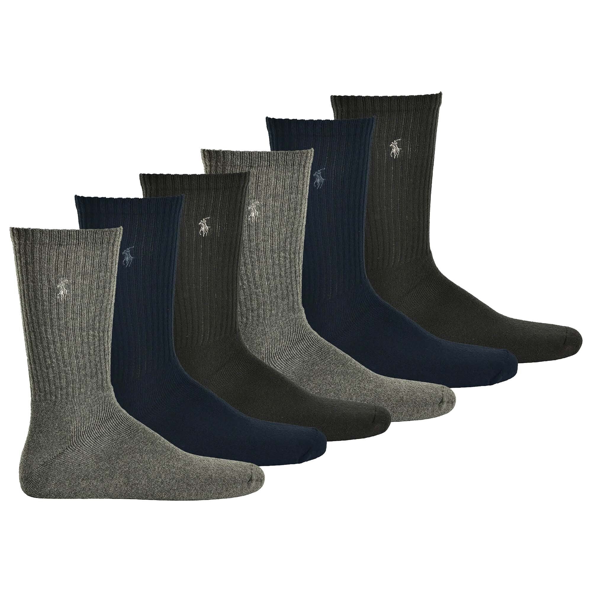 Polo Ralph Lauren Kurzsocken Herren Tennissocken, 6er Pack - CREW-3-PACK, Logo