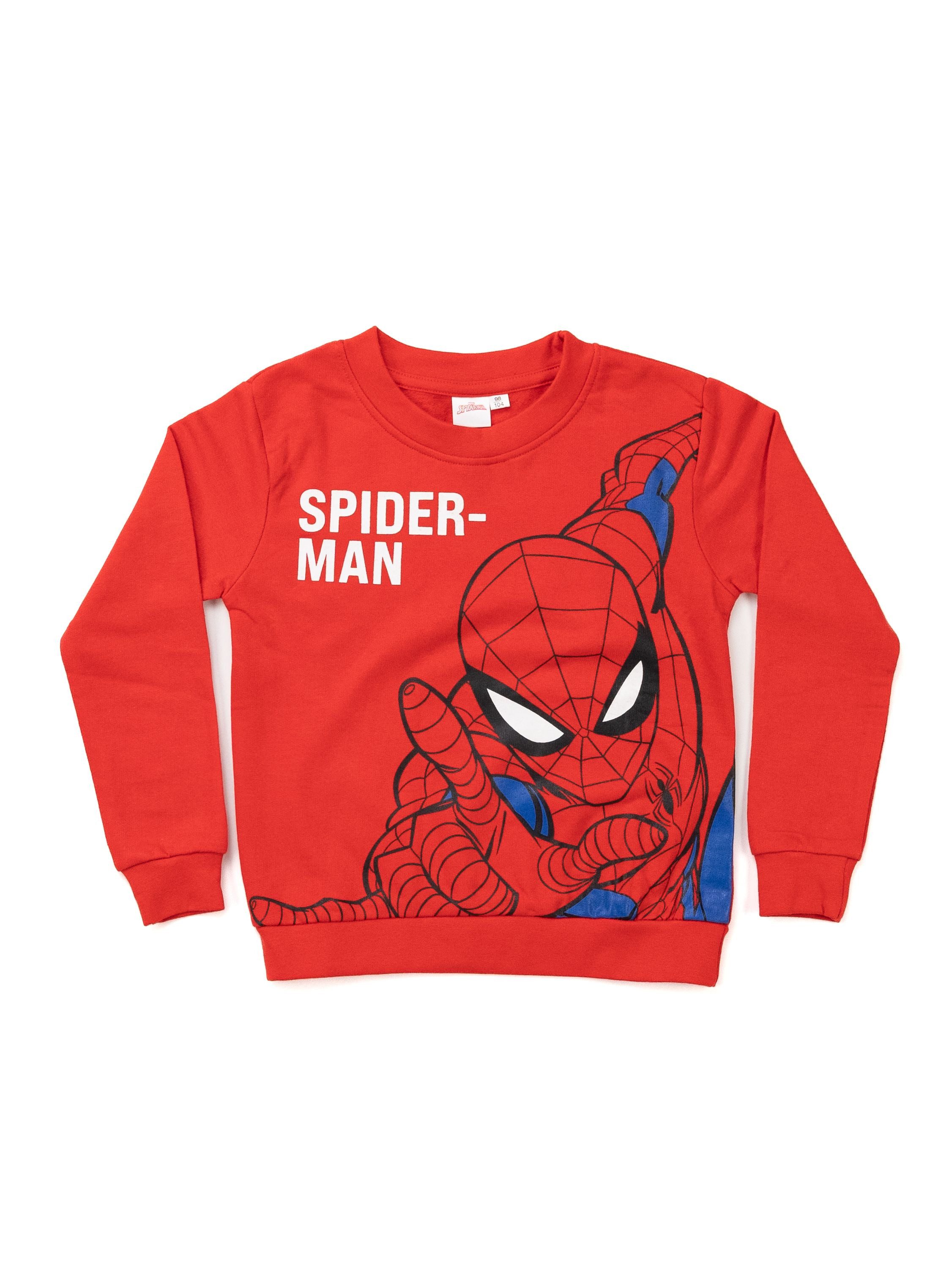 United Labels® Sweatshirt Spiderman Sweatshirt für Jungen - Kinder Pullover Oberteil Rot