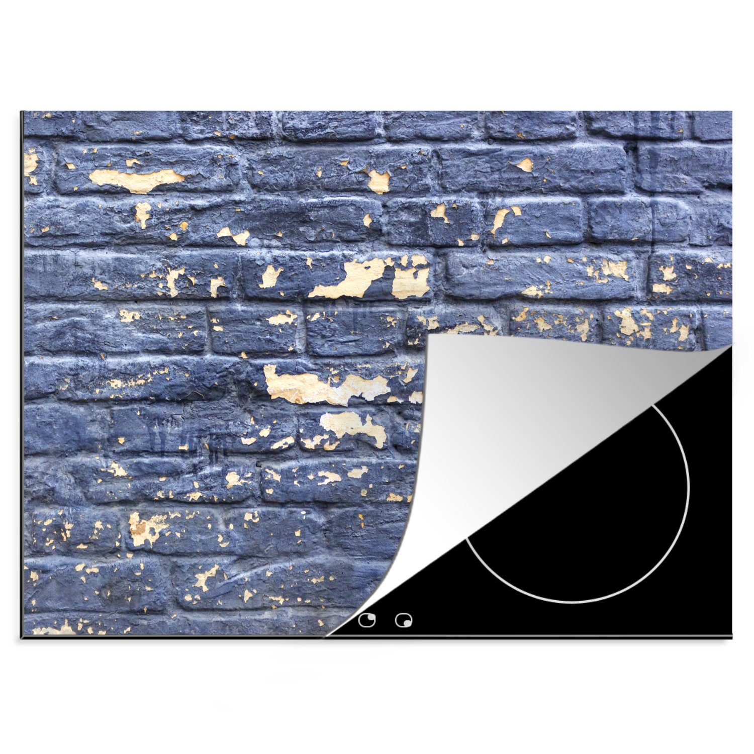 Backstein, (1 tlg), Farbe - Ceranfeldabdeckung Vinyl, nutzbar, Arbeitsfläche cm, 60x52 Mobile MuchoWow Wand - Herdblende-/Abdeckplatte