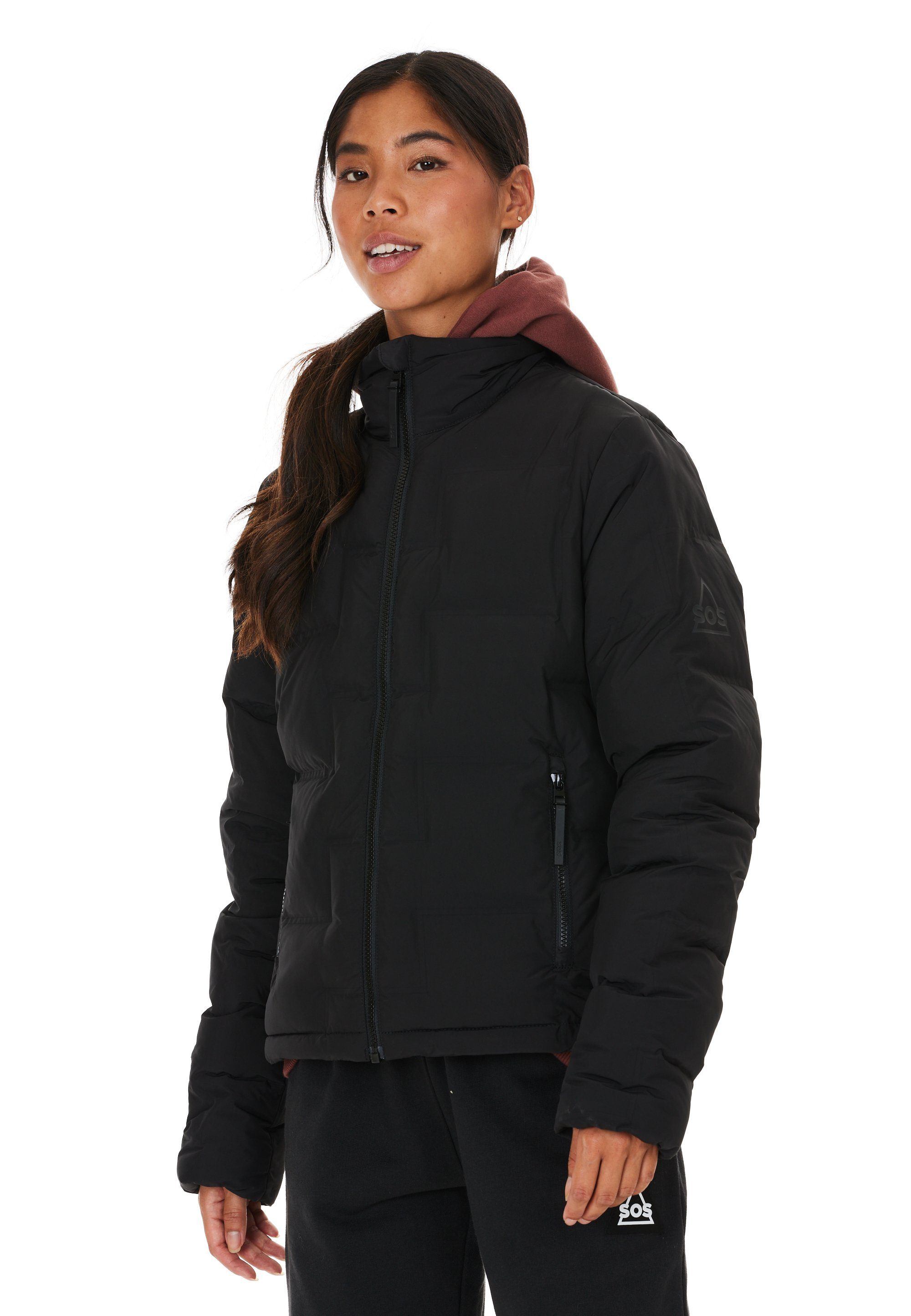 SOS Outdoorjacke Alagna mit warmem angenehm schwarz Futter