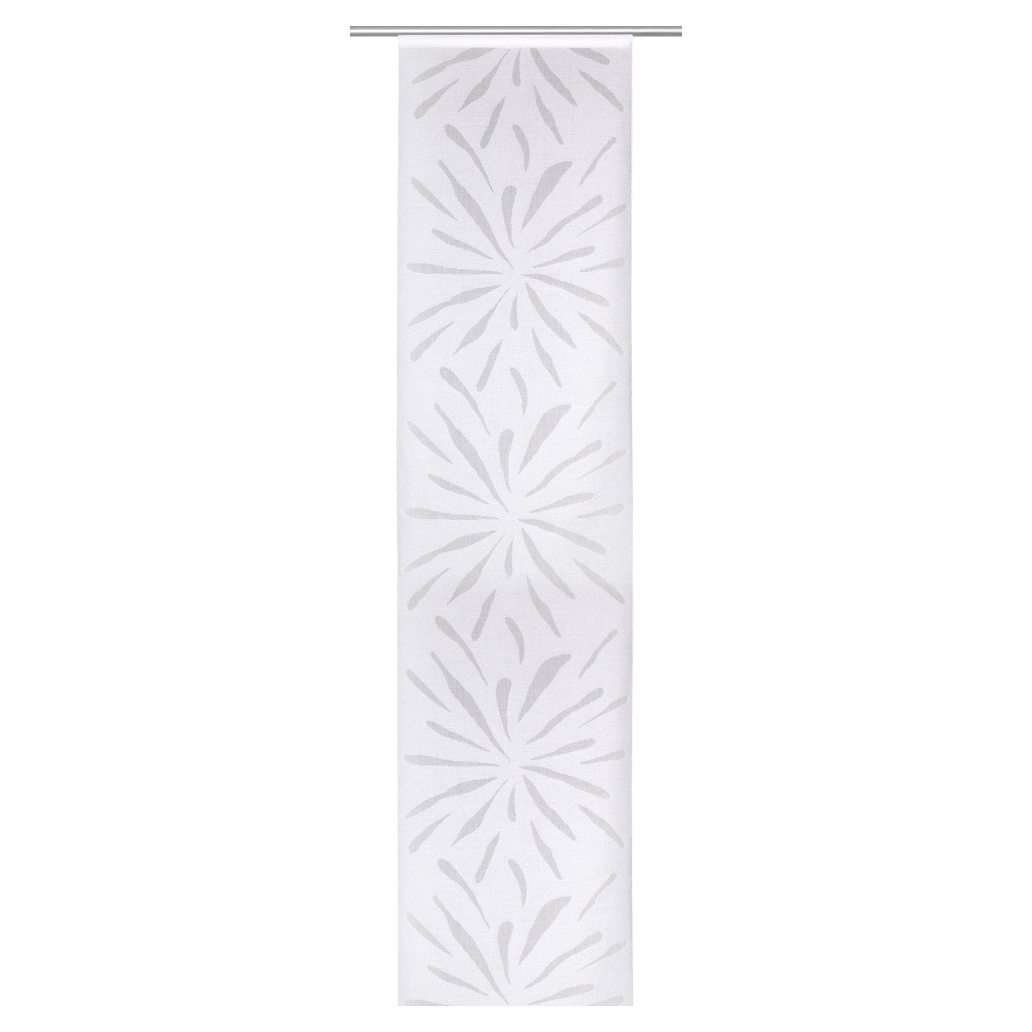Schiebegardine VOLERI, Flächenvorhang, Creme, Grau, 60 x 245 cm, (1 St), Paneelwagen, halbtransparent, Polyester