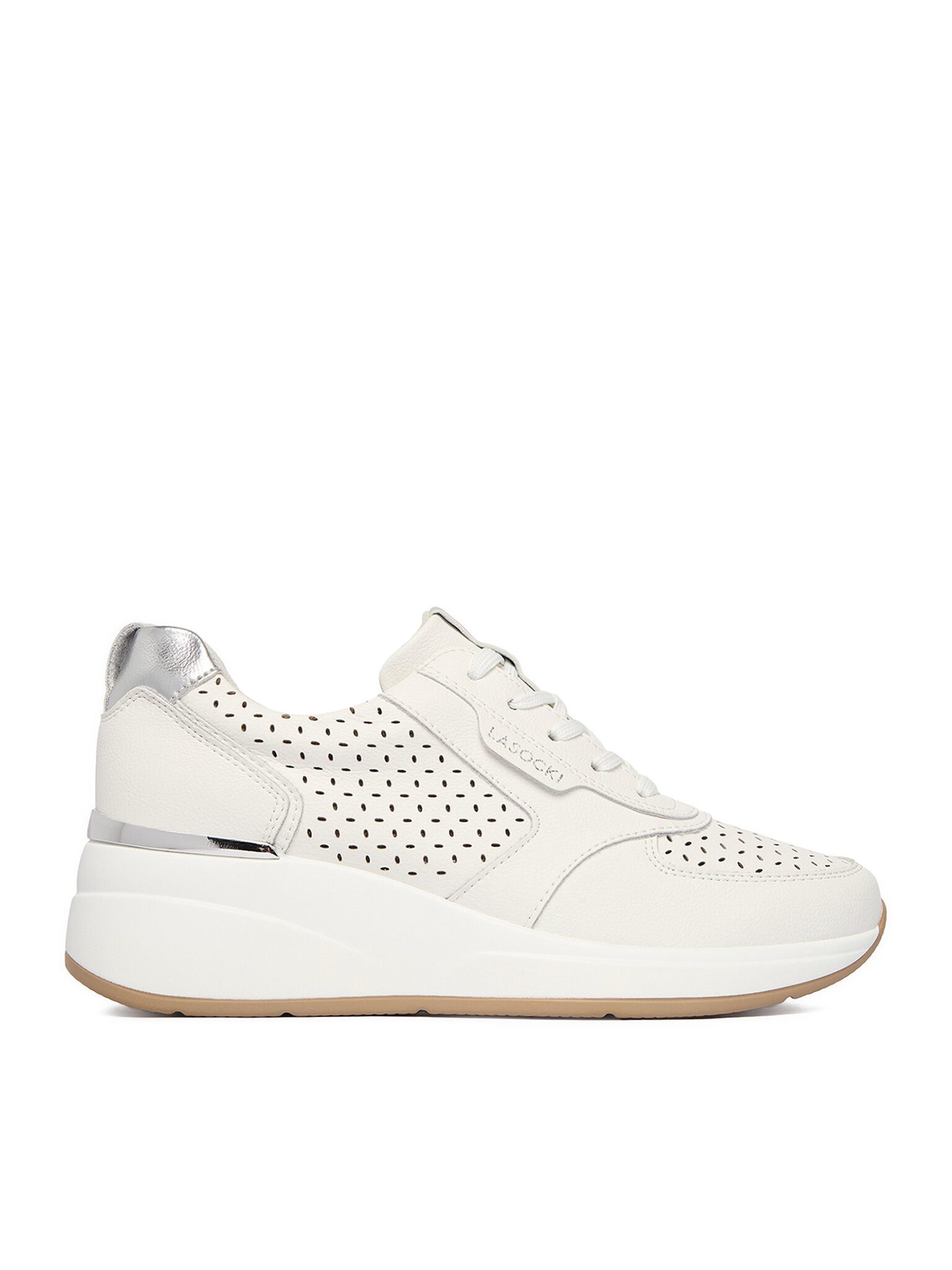 Lasocki Damen-Sneakers Weiß Lasocki-CEO-HY2076-2 Weiß Silber Sneaker