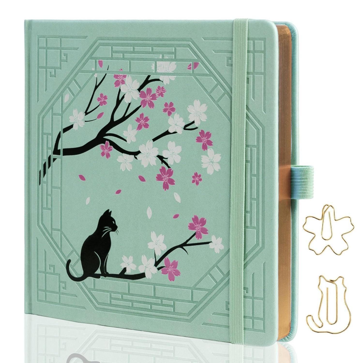 LuxusKollektion Tagebuch Tagebuch Katze Sakura Gepunktet Hellgrün