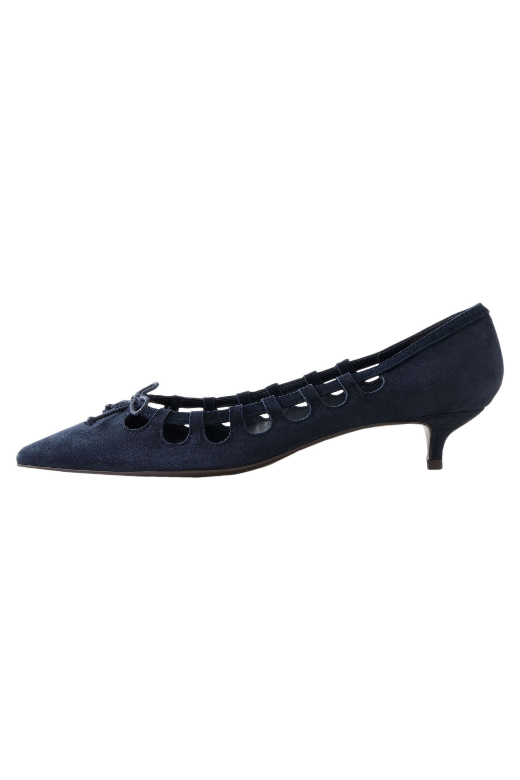 Next Forever Comfort® Niedrige Veloursleder-Schuhe High-Heel-Sandalette