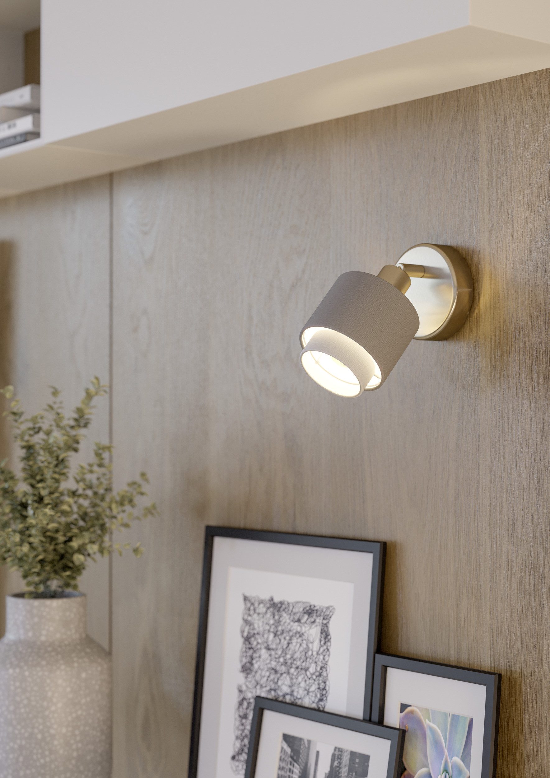 EGLO Deckenspot BELLIZZI Spotlampe - Stahl - E14 - 1X7,5W - IP20, ohne Leuchtmittel, Wandleuchte, Wandspot, schwenkbar, Strahler, H11 x Ø9 x AL18,5 cm