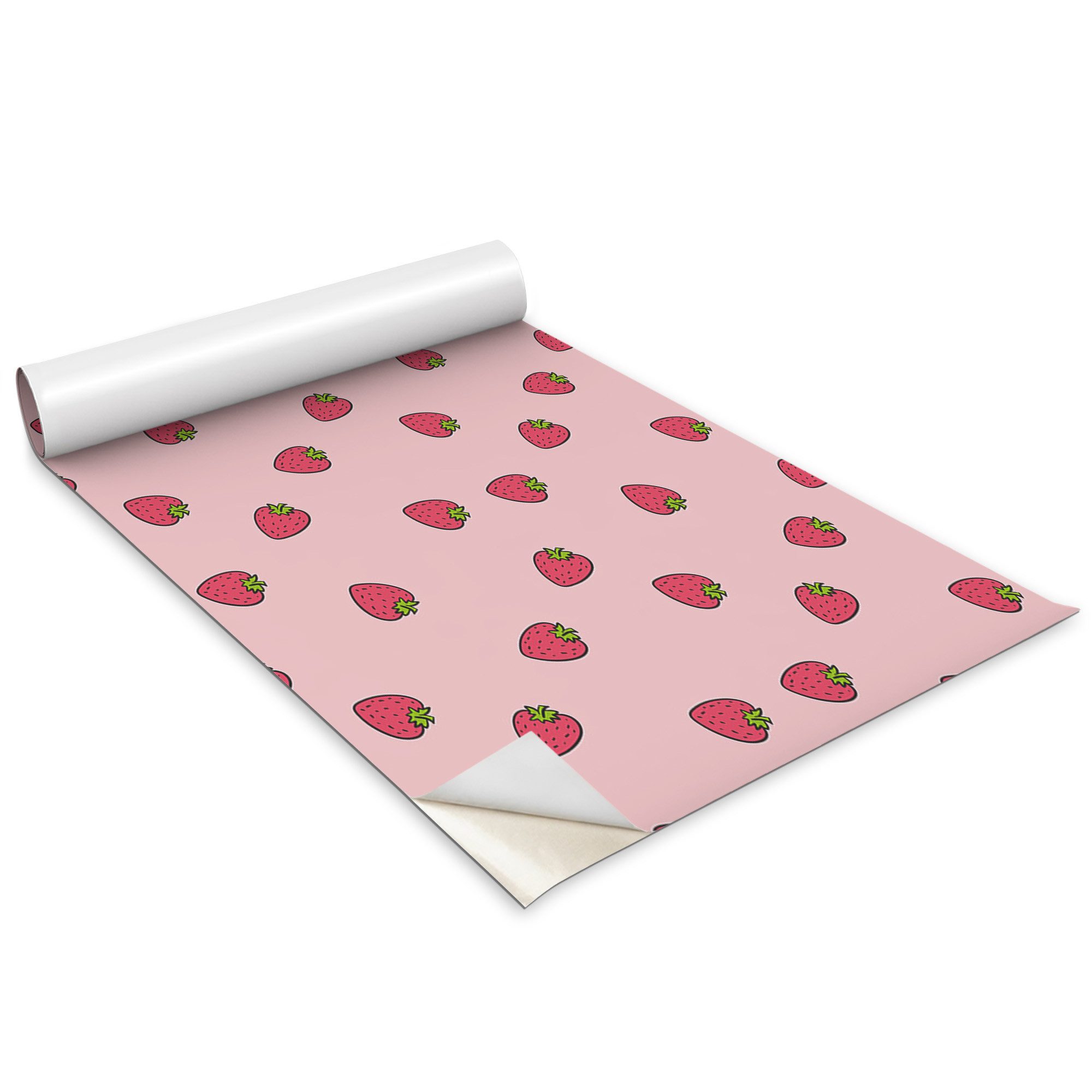Möbelfolie Möbel Folie Erdbeeren 100x50 cm Möbelsticker