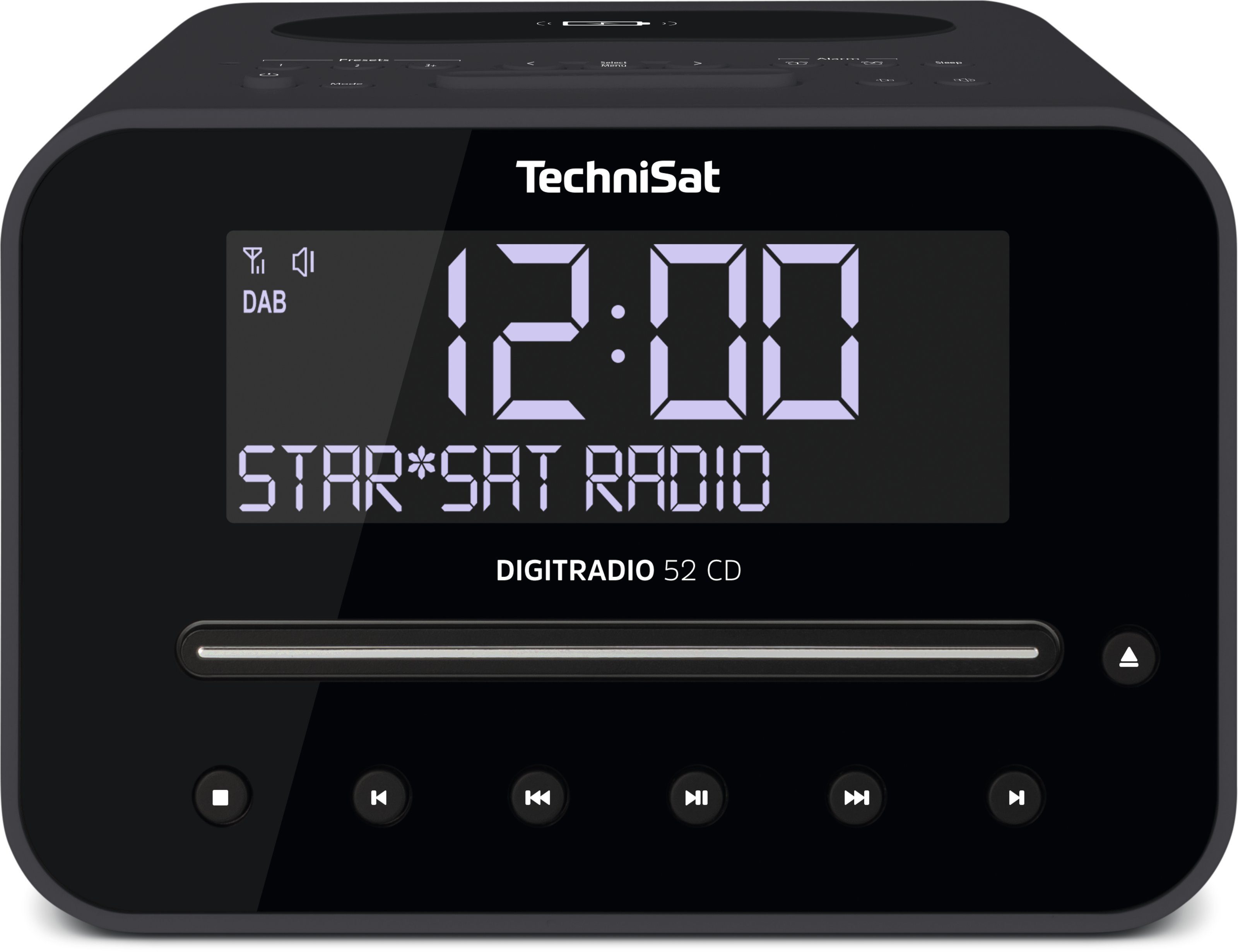 TechniSat Radiowecker DIGITRADIO 52 CD DAB+/UKW, CD-Player, Bluetooth,  Wireless Charging, Lieferumfang: Radio-Wecker DIGITRADIO 52 CD, Netzteil,  Bedienungsanleitung