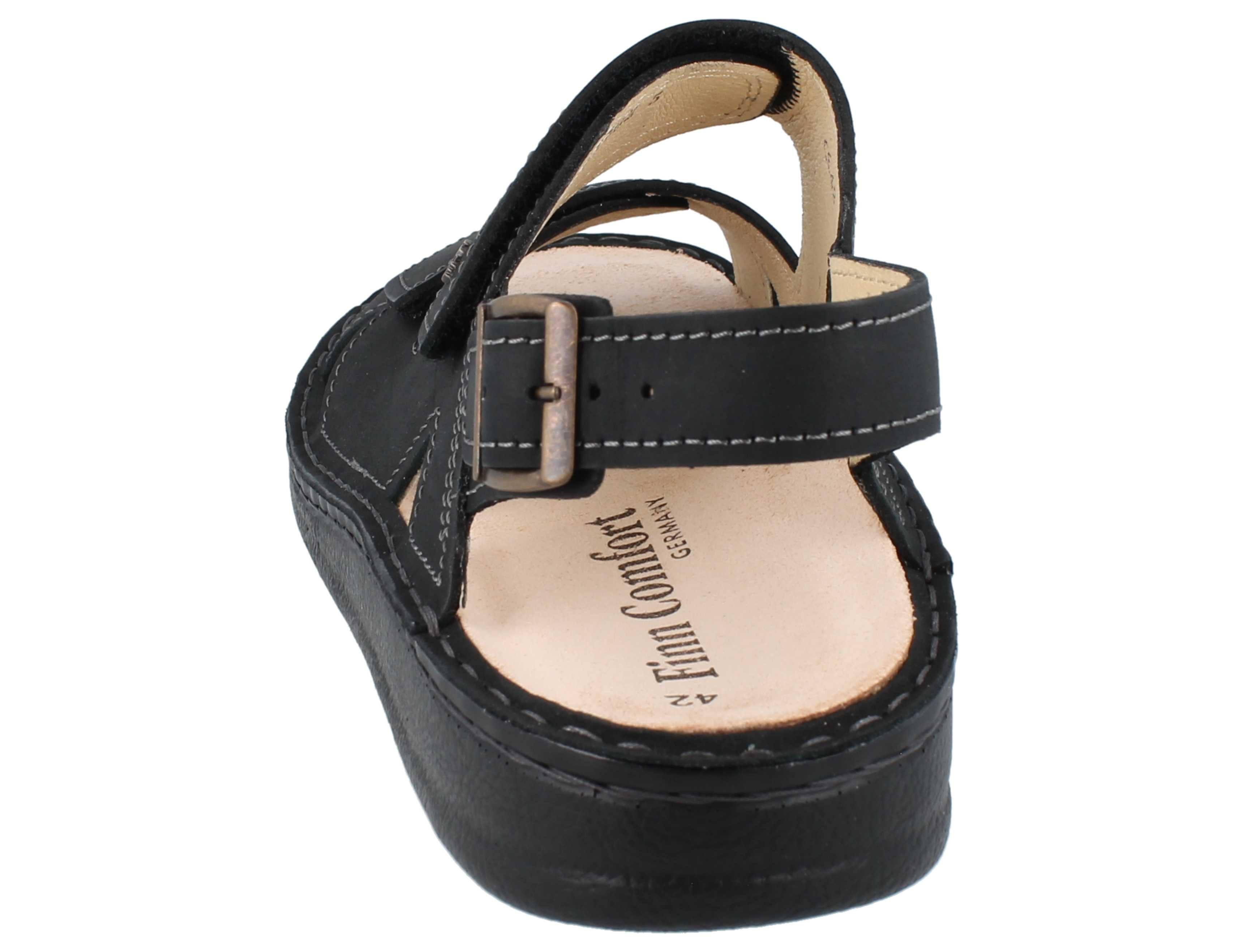 Finn Comfort FINN COMFORT Toro Soft Herren Sandale schwarz Glattleder - Größe: 46 Sandale Wechselfußbett