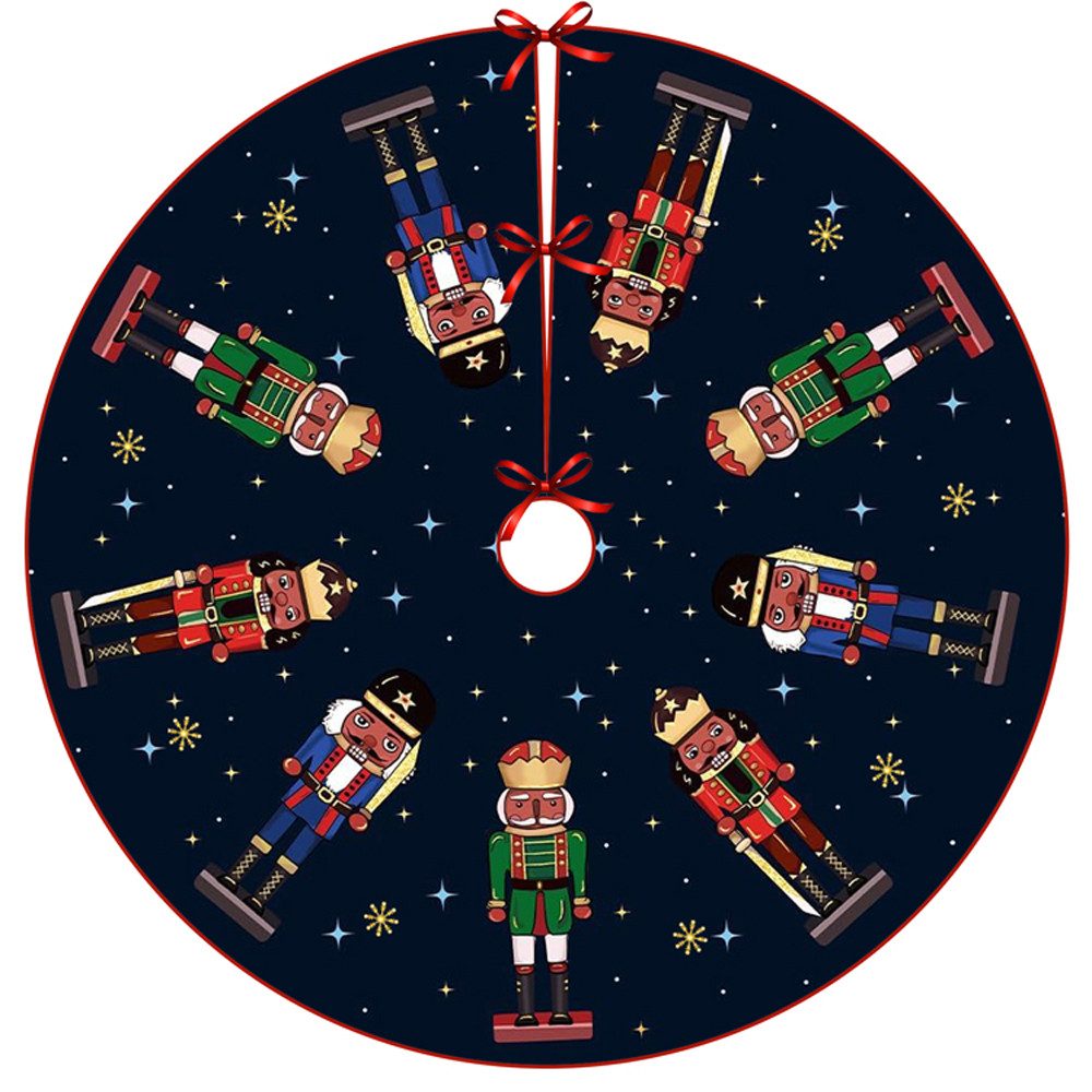 Bomiclss Weihnachtsbaumdecke Weihnachtsbaumdecke Nussknacker, Winterfestliche Dekoration (1-tlg), für Innen & Außen, Weihnachtsbaum Matten für die Festtage