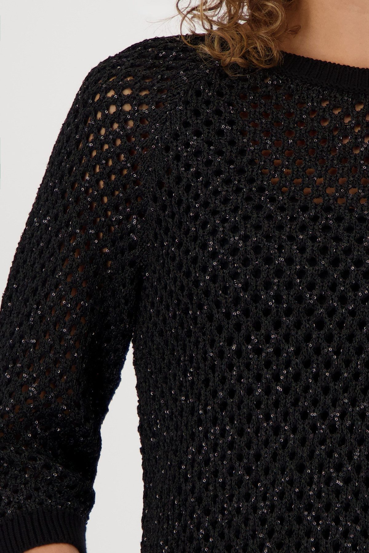 Monari Strickpullover aus Ajourstrick
