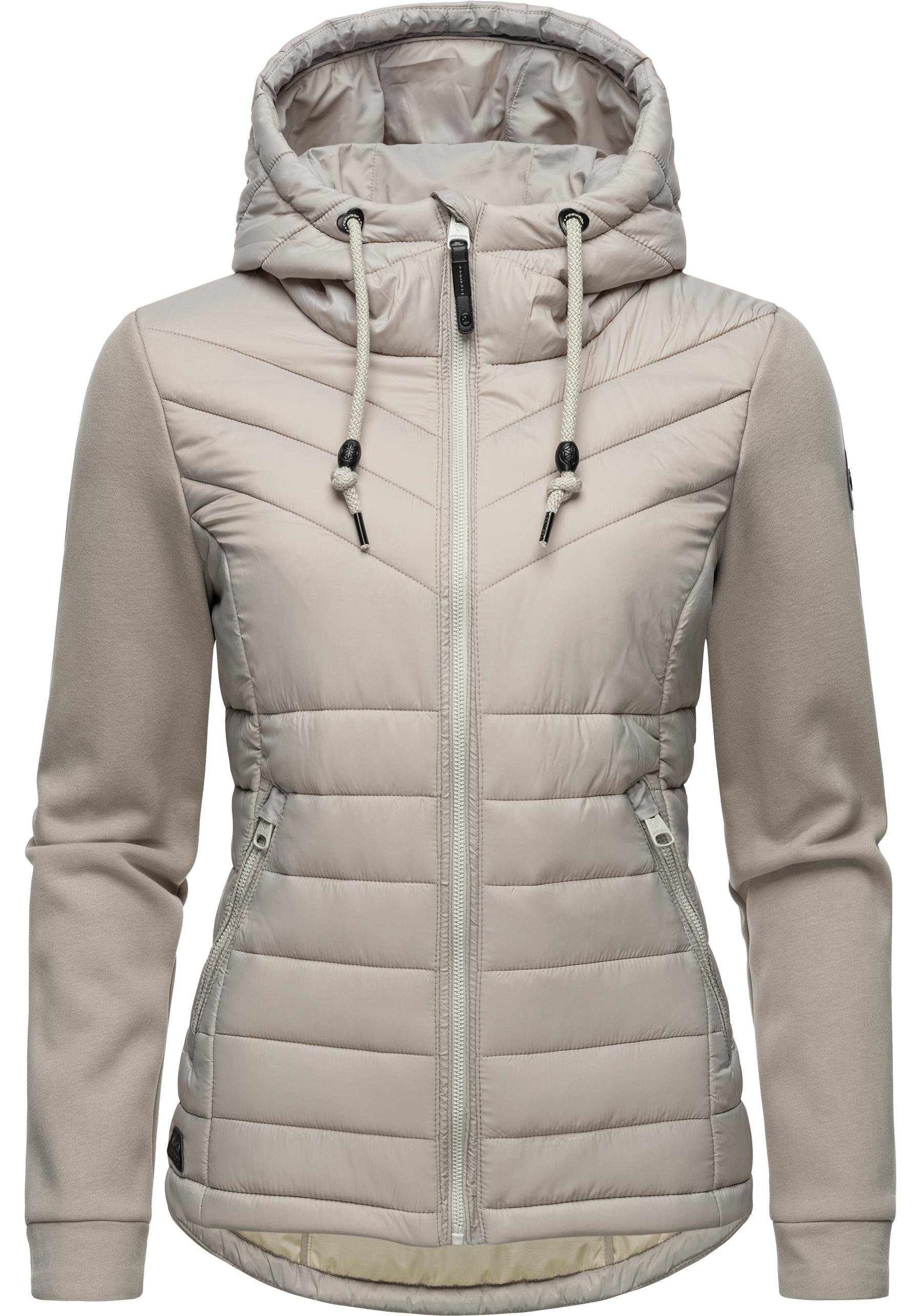 Ragwear Outdoorjacke Sandrra Steppjacke aus modernem Materialmix mit Kapuze