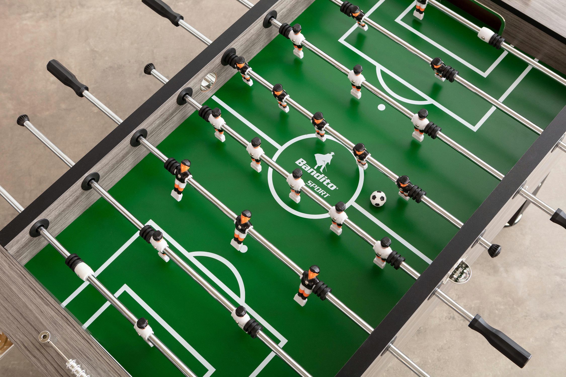 Bandito Kickertisch "Profi-Soccer DeLuxe" Tischfußball, erhältlich in braun, eiche-grau und schwarz
