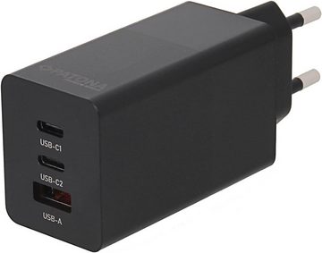 Patona 3in1 USB Schnelllade-Gerät (65W GaN 3.0 Adapter mit Power Delivery Handy-Netzteile)
