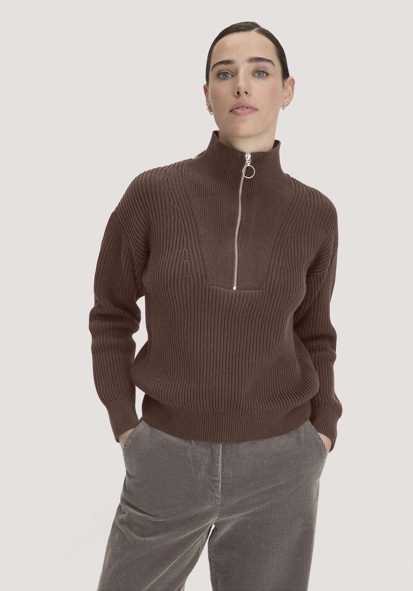 Hessnatur Strickpullover Relaxed aus reiner Bio-Baumwolle (1-tlg) – Bild 2 von 5