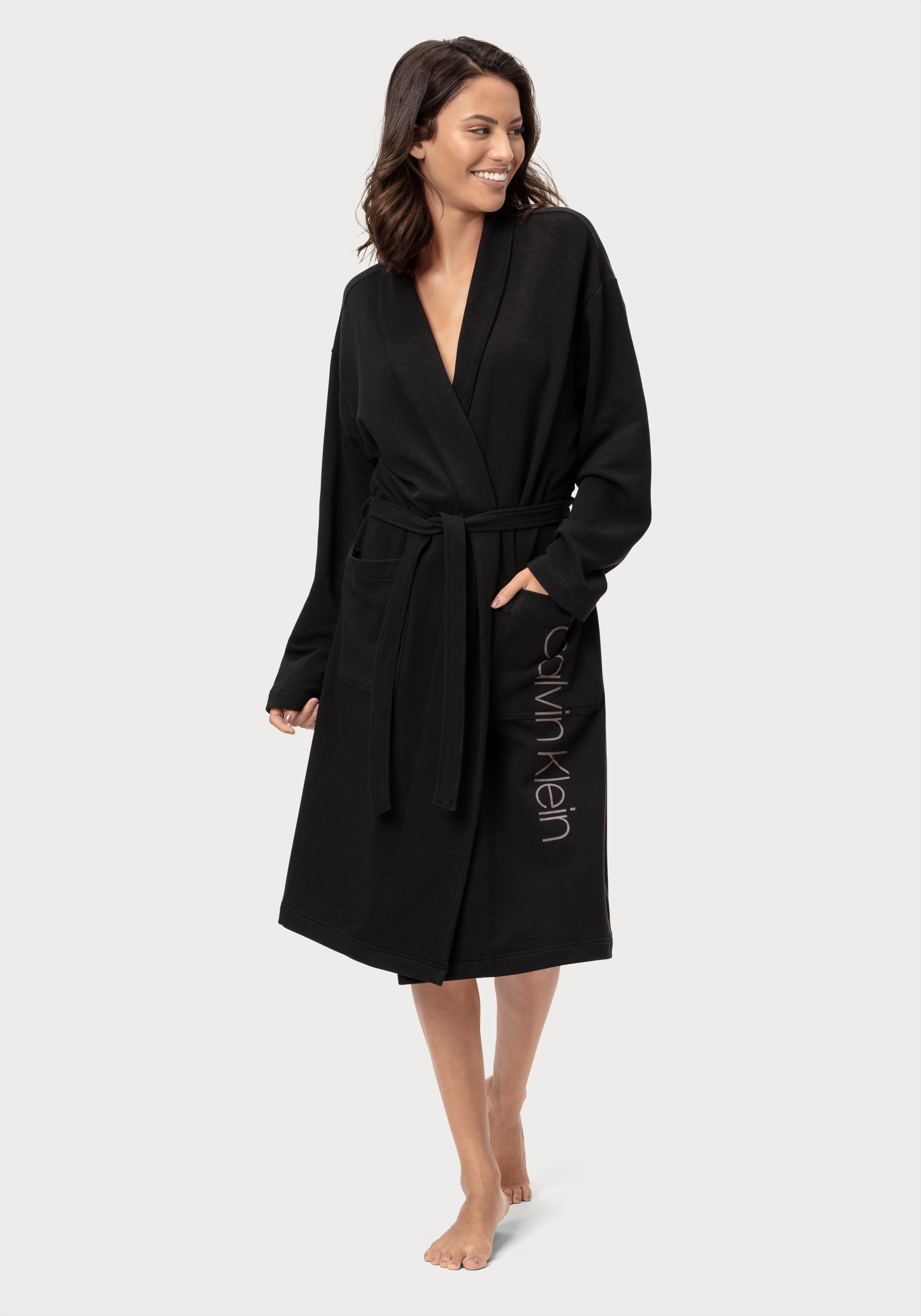 Calvin Klein Morgenmantel, Kurzform, Baumwoll-Mix, mit günstig online kaufen