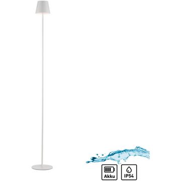 click-licht LED Außen-Stehlampe LED Akku Stehleuchte Euria in Weiß 2x 1,25W 220lm IP54, keine Angabe, Leuchtmittel enthalten: Ja, fest verbaut, LED, warmweiss, Stehlampe, Standlampe