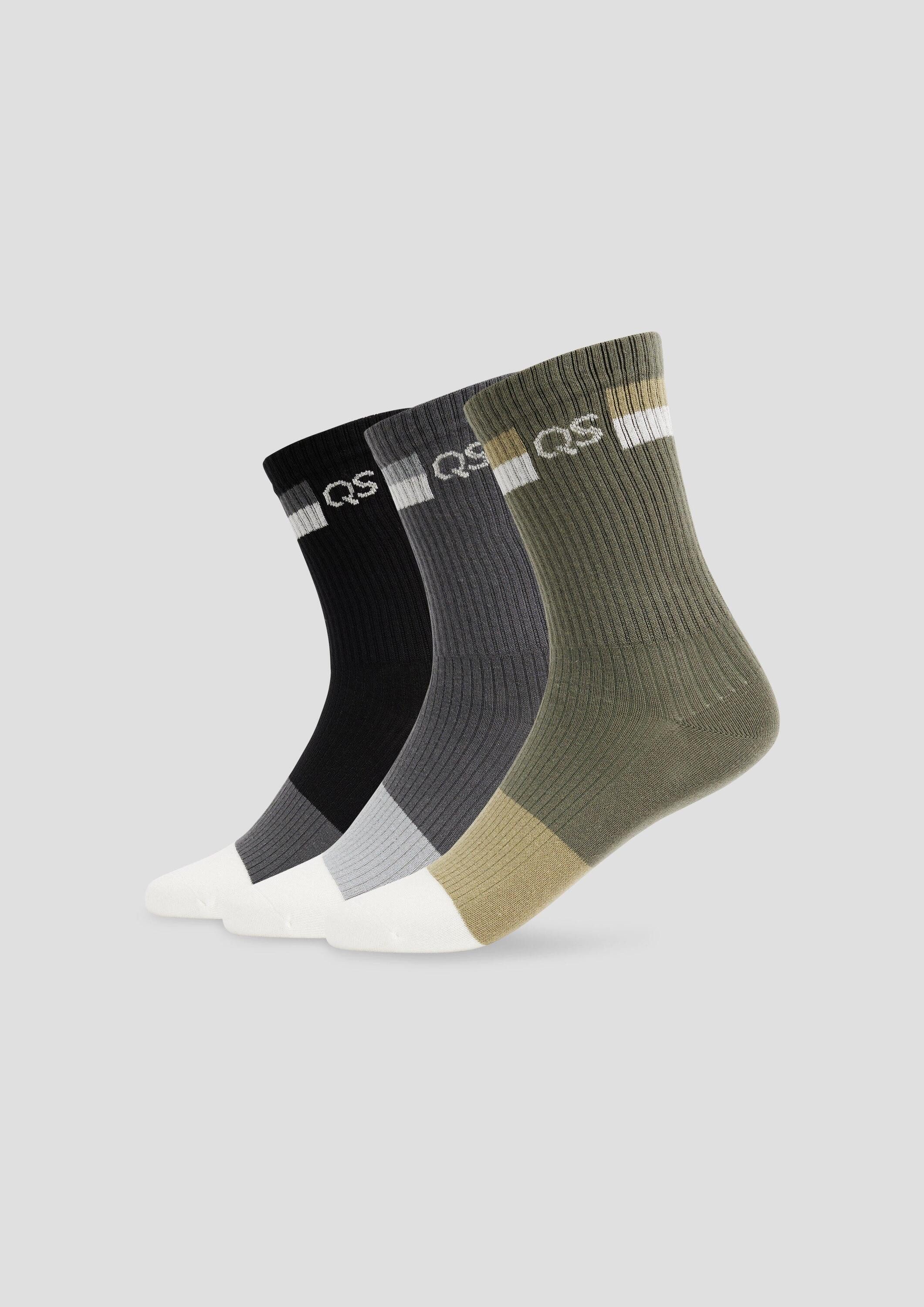 QS Socken Socken Retro-Socken im 3er-Pack