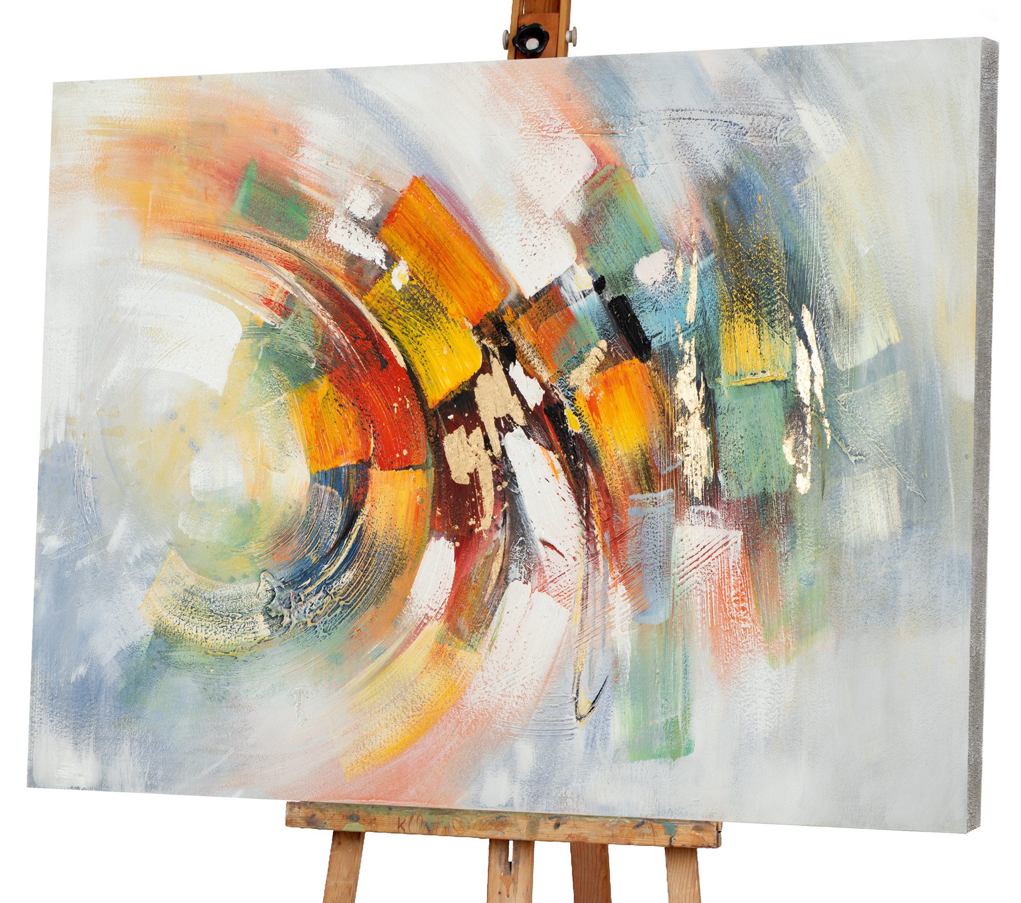 ArtUniverse Gemälde Bunte Welle 100 x 150 cm, Abstrakt