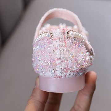 Daisred Kinder Mädchen Mary Jane Schuhe Prinzessin Ballerinas KristallSchuhe Mary-Jane-Schuhe