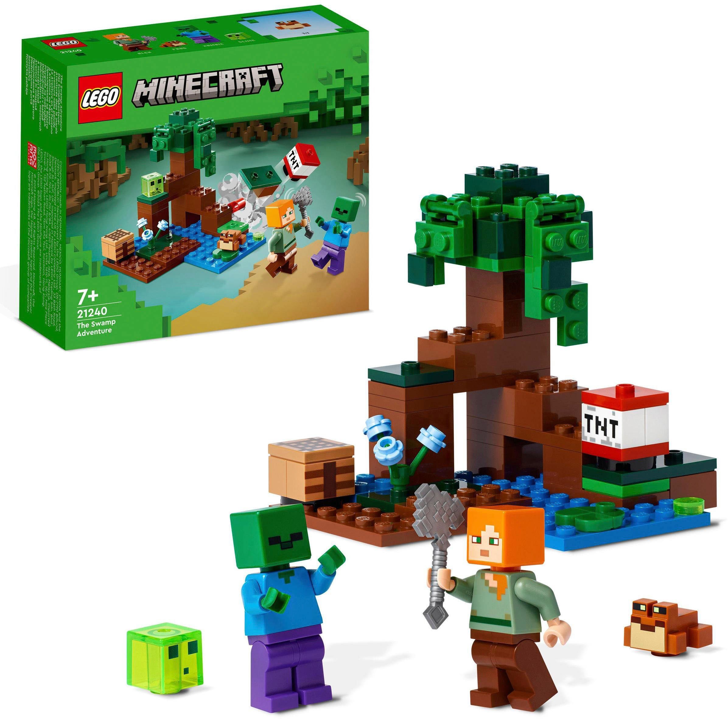 LEGO® Konstruktionsspielsteine Das Sumpfabenteuer (21240), LEGO® Minecraft, (65 St), Made in Europe