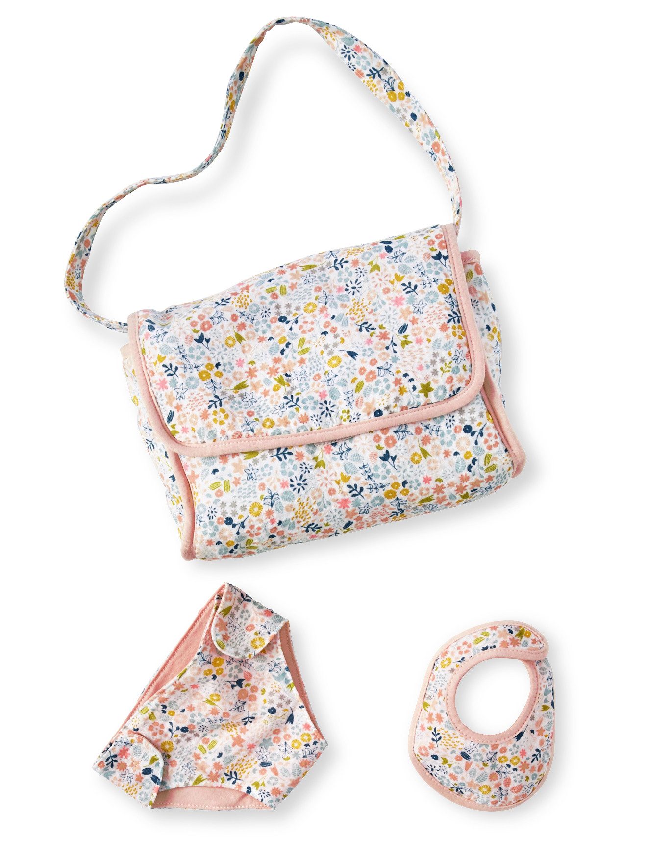 vertbaudet Puppen Accessoires-Set Puppen-Wickeltasche mit Windel und Lätzch günstig online kaufen